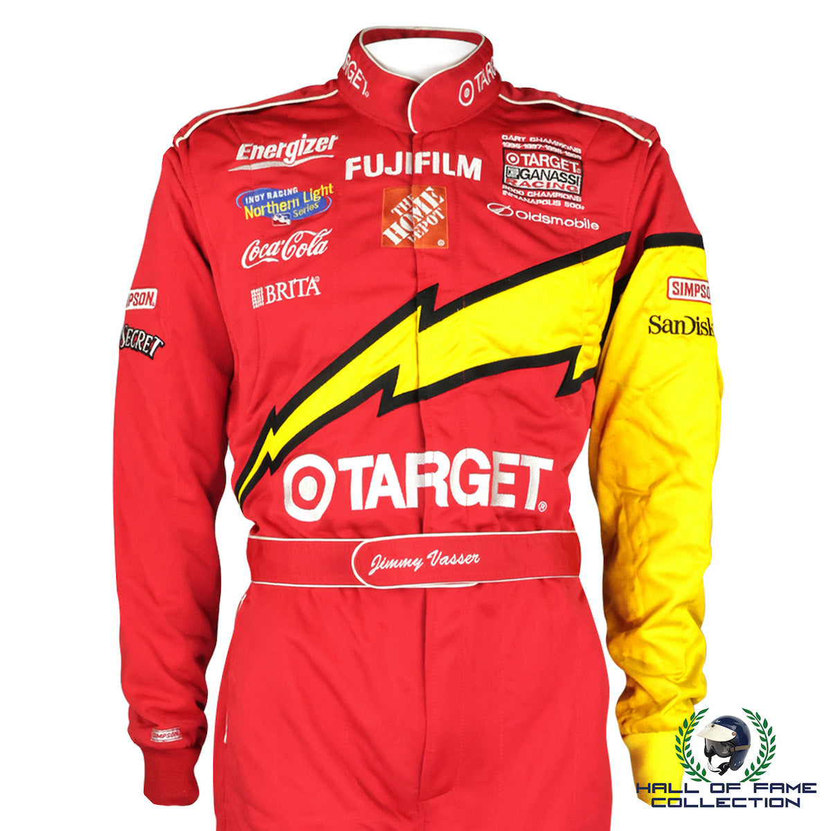 2001 Jimmy Vasser Indy 500 Used Target Chip Ganassi IndyCar Suit