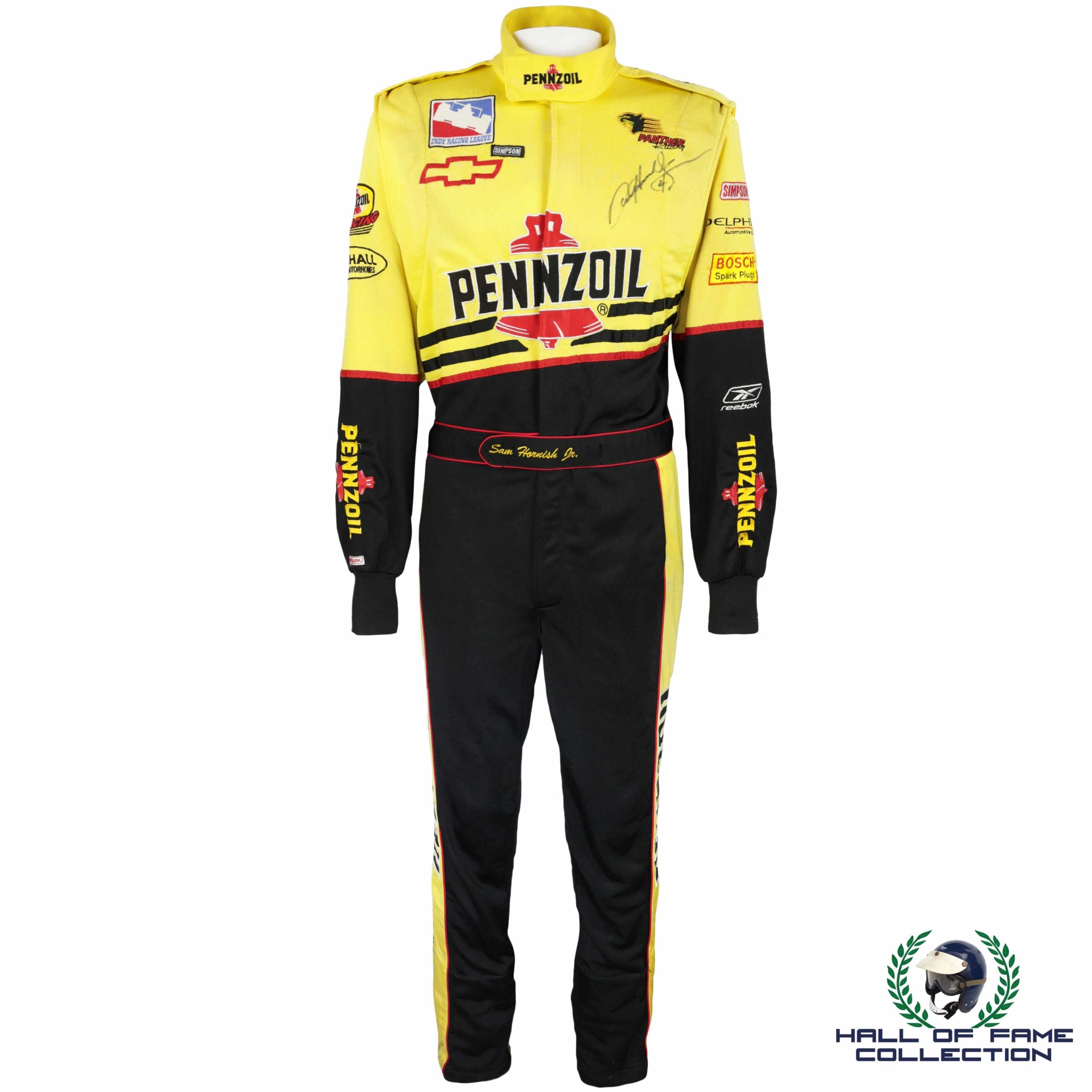 2002 Sam Hornish Jr. Signed Championship Used Panther Racing Simpson IndyCar Suit