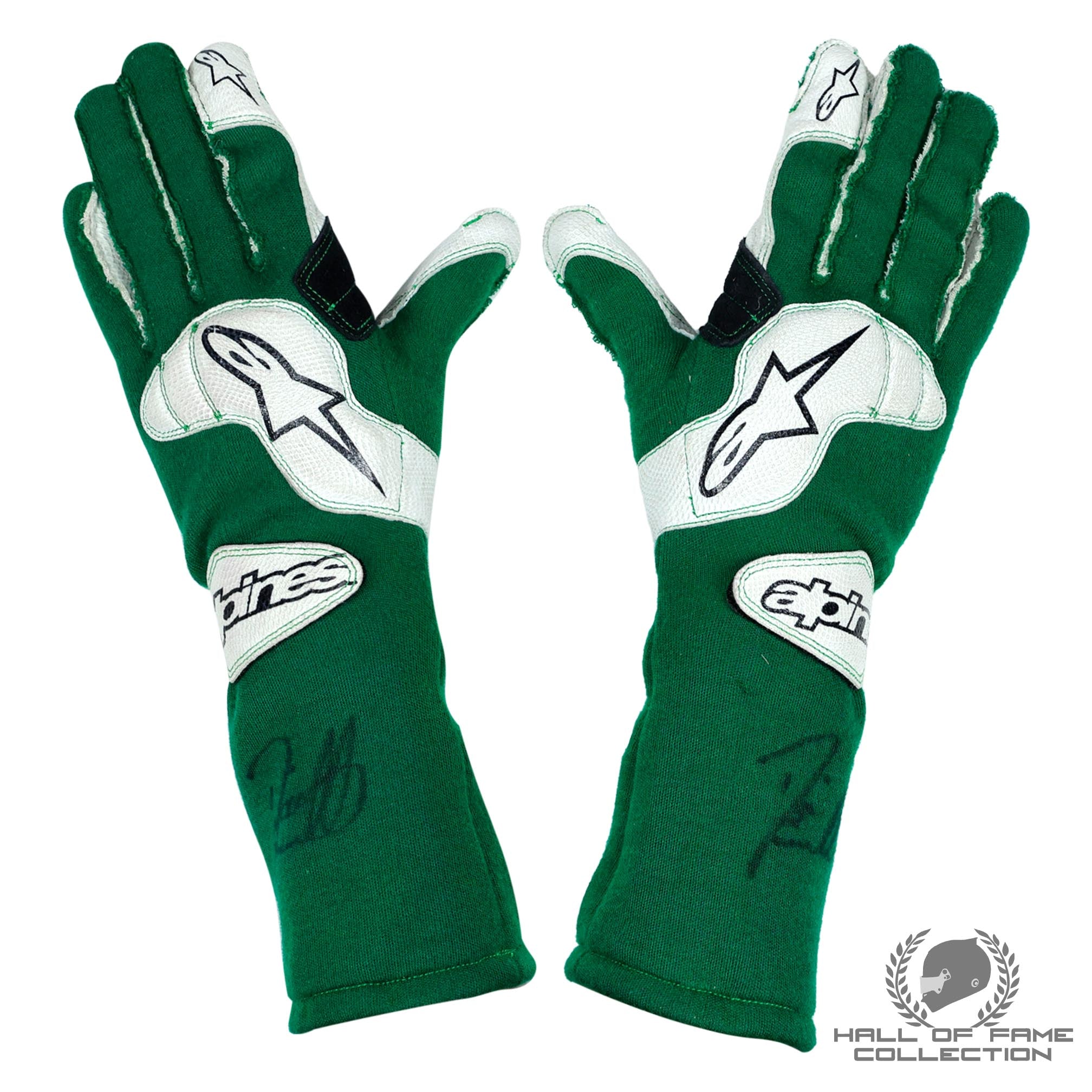 2001 Dario Franchitti Signed Race Used Team Kool Green IndyCar Gloves