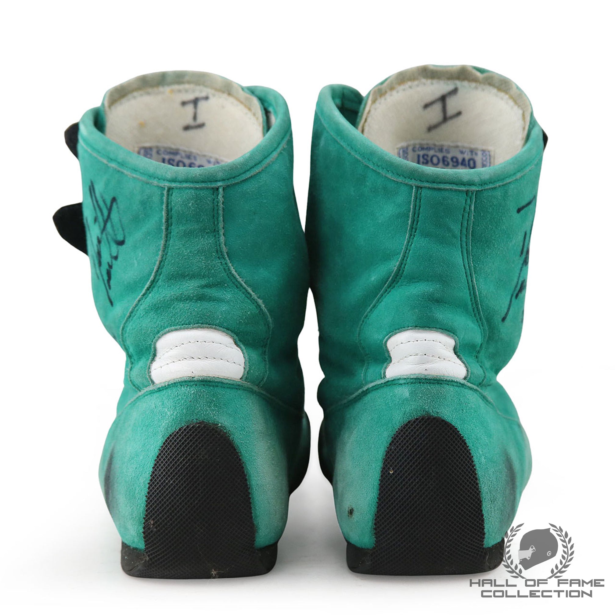 2001 Dario Franchitti Signed Race Used Team Kool Green IndyCar Boots