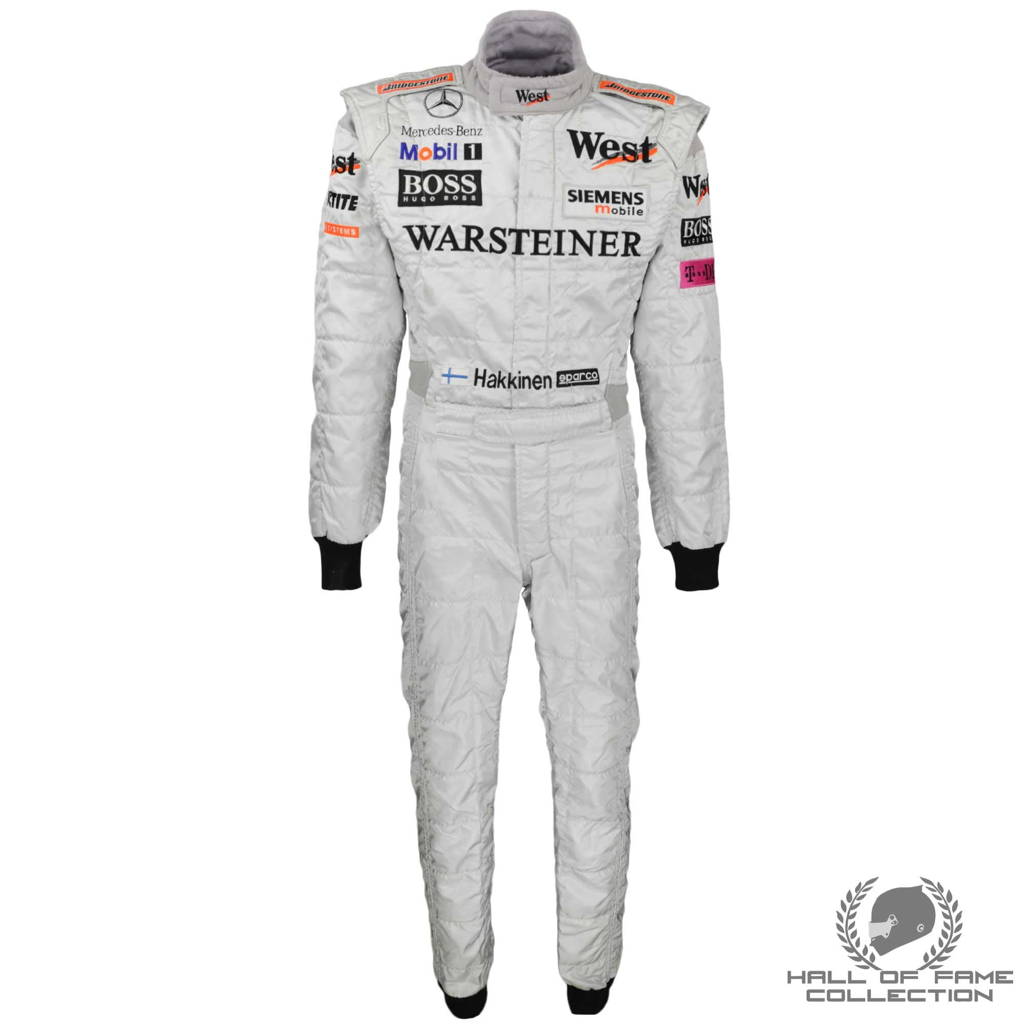 2000 Mika Hakkinen Austrian GP Winning Race Used West McLaren Mercedes F1 Suit