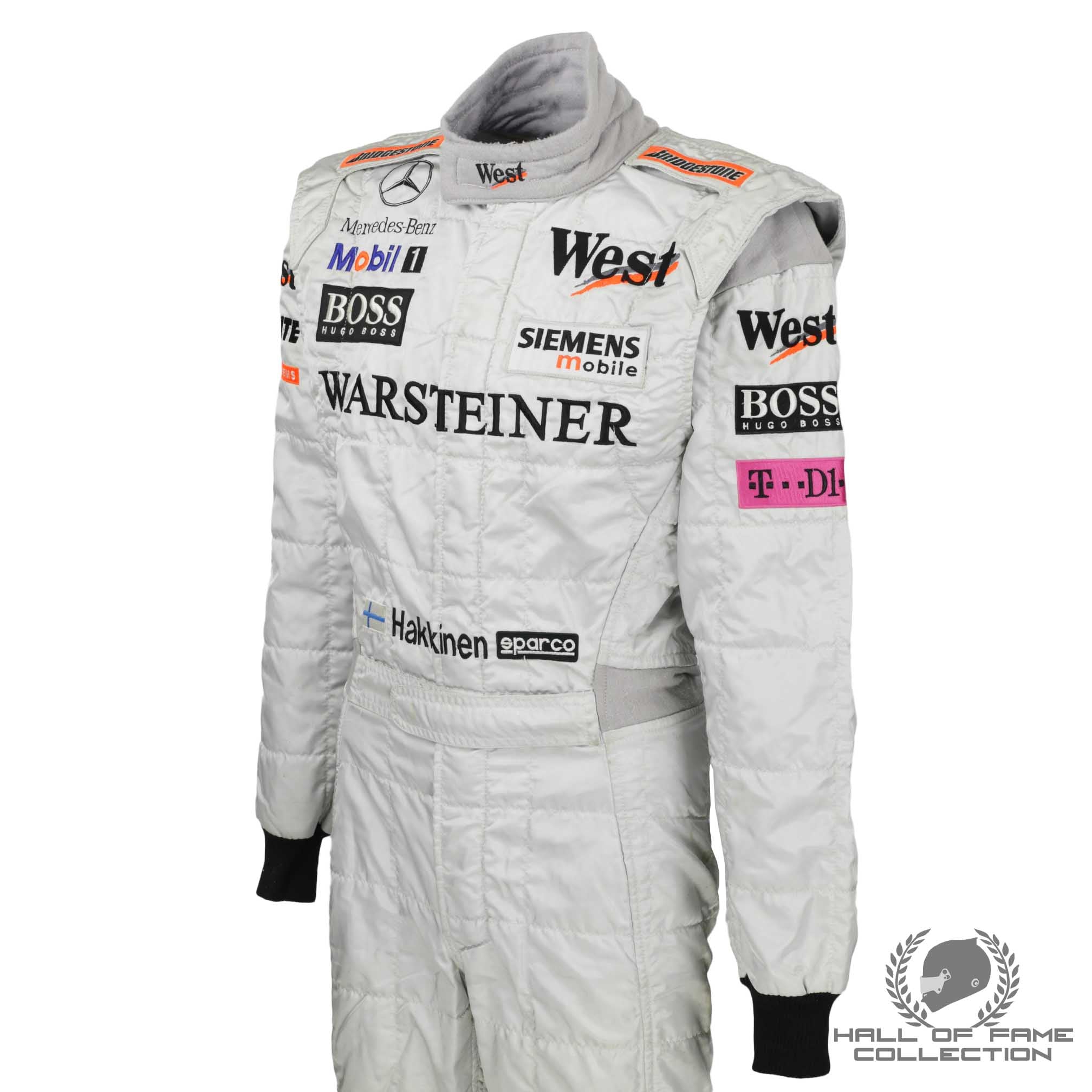 2000 Mika Hakkinen Austrian GP Winning Race Used West McLaren Mercedes F1 Suit