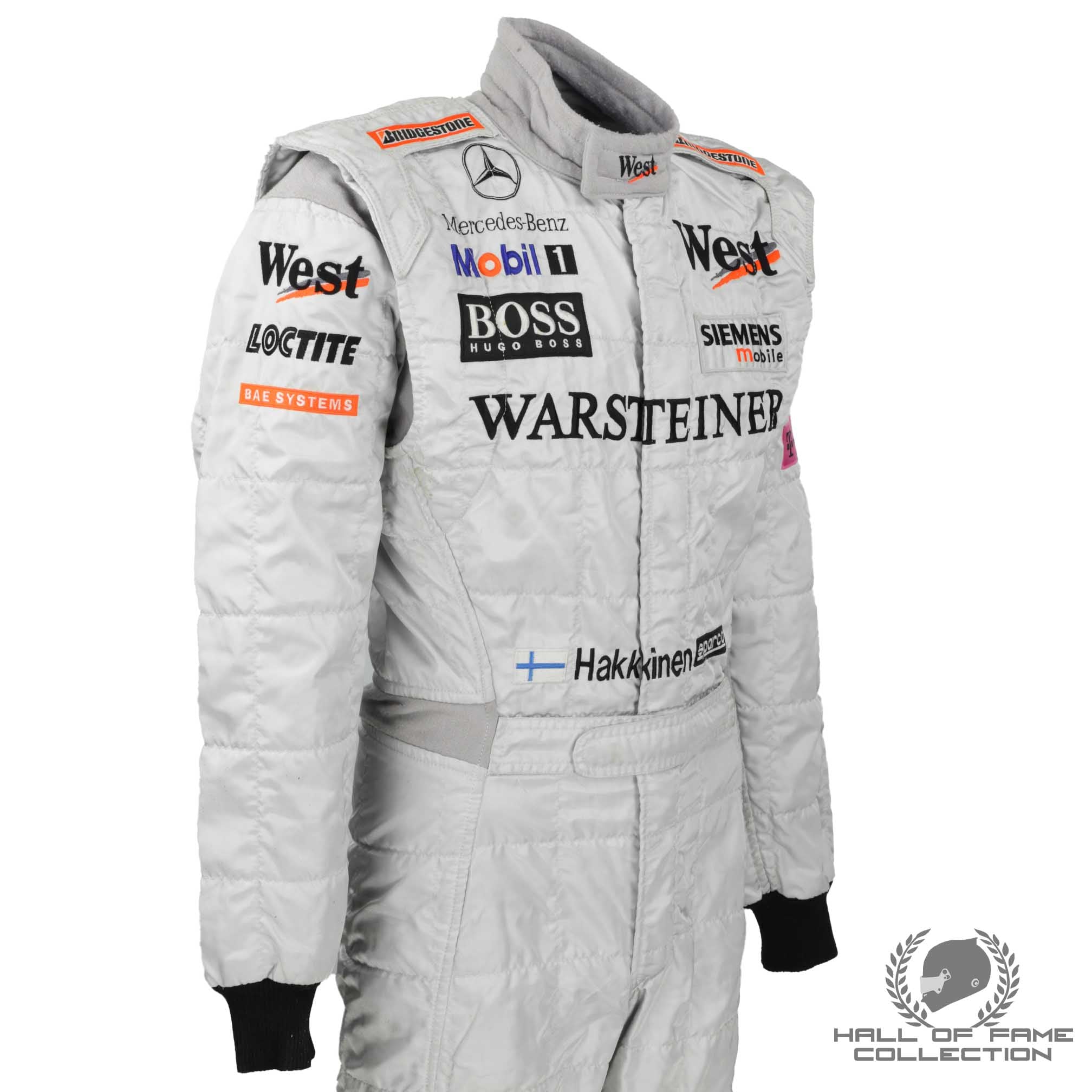 2000 Mika Hakkinen Austrian GP Winning Race Used West McLaren Mercedes F1 Suit