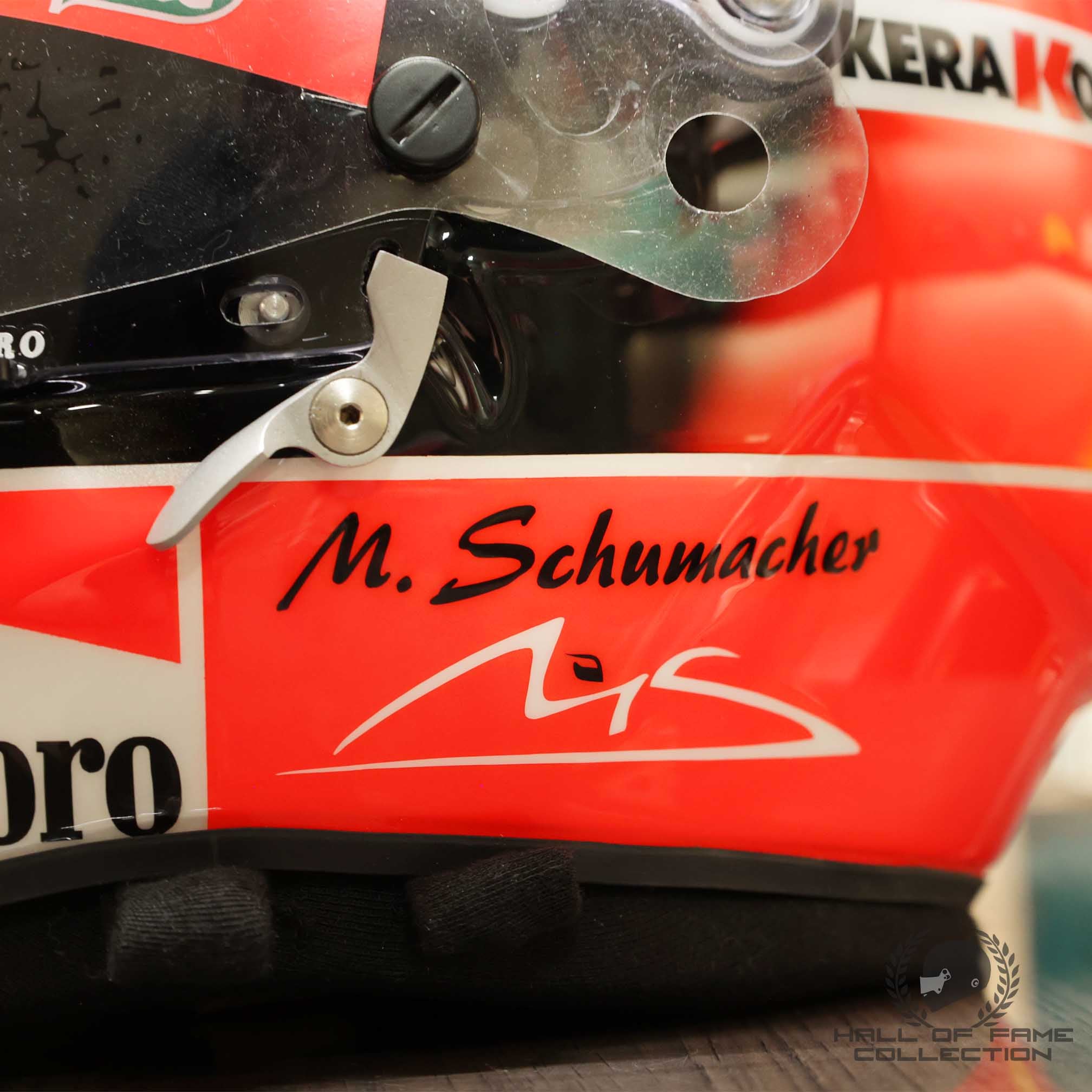 2001 Michael Schumacher Signed Schuberth RF1 Replica Scuderia Ferrari Helmet