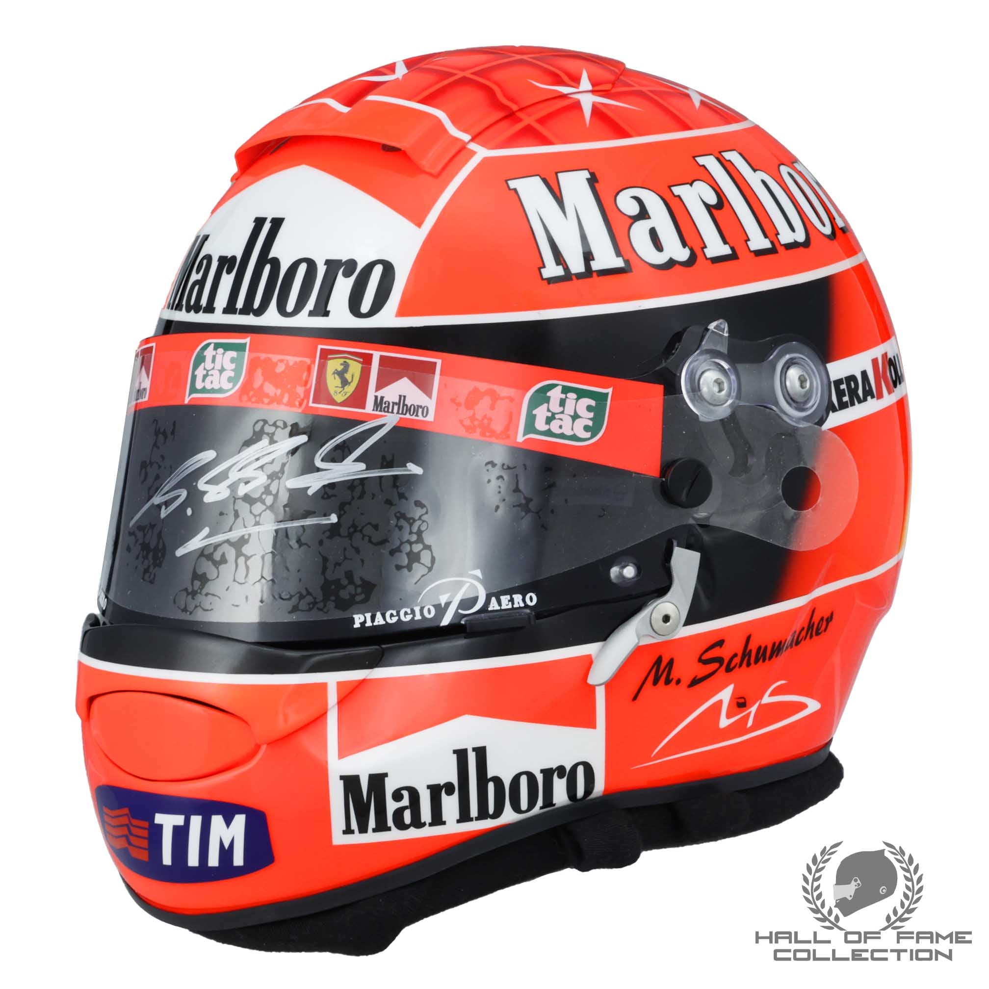 2001 Michael Schumacher Signed Schuberth RF1 Replica Scuderia Ferrari Helmet