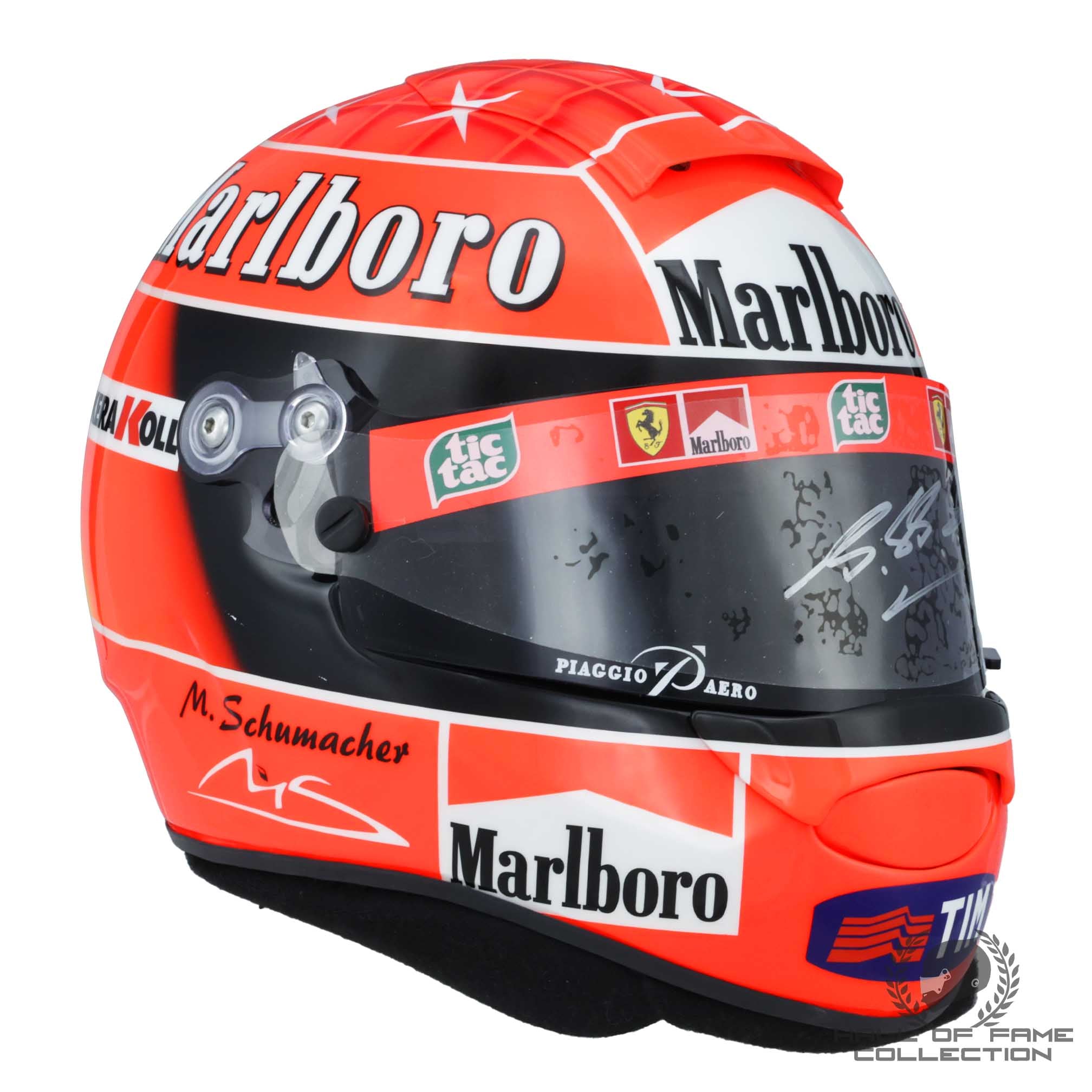 2001 Michael Schumacher Signed Schuberth RF1 Replica Scuderia Ferrari Helmet