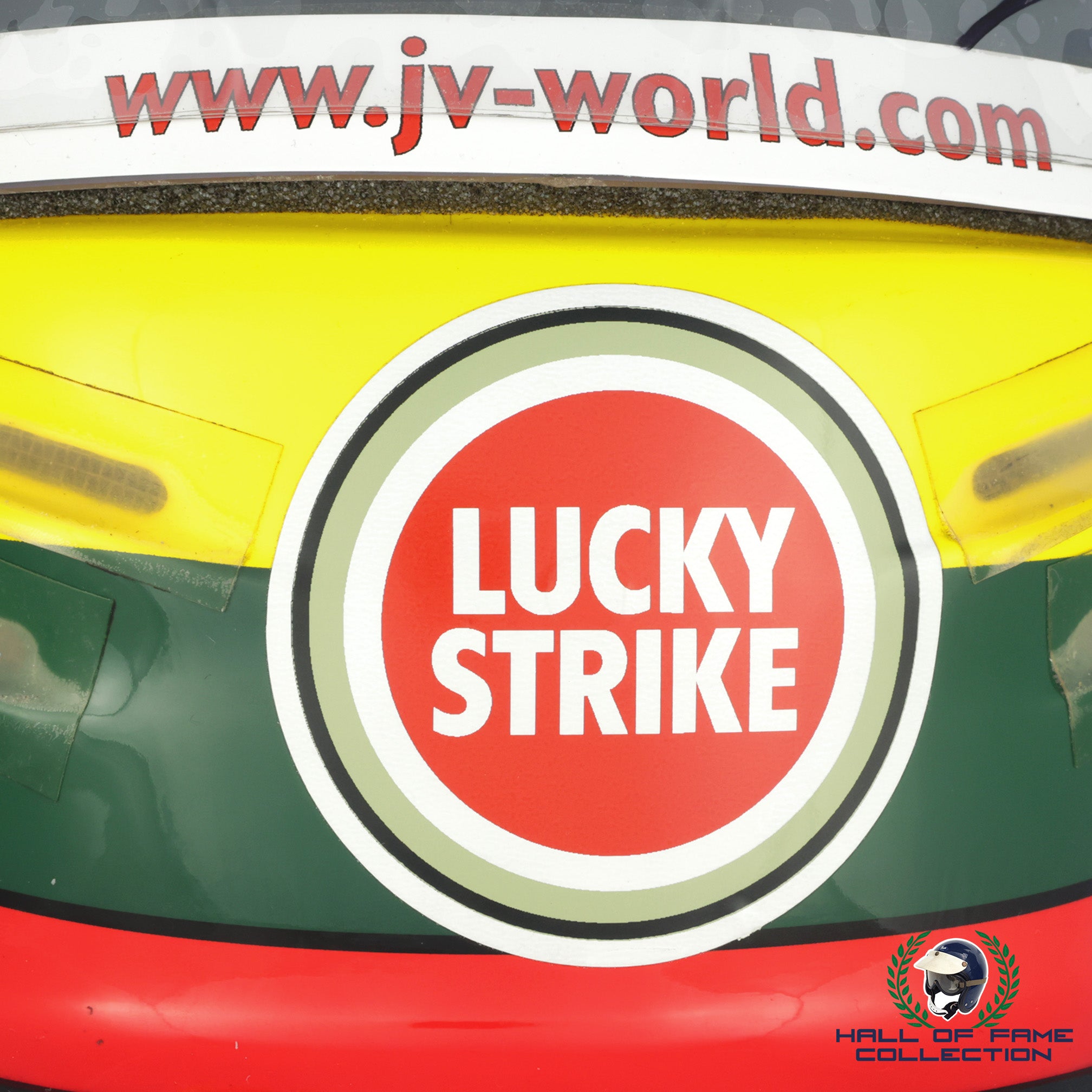 2002 Jacques Villeneuve Signed Race Used U.S. GP & Japan GP BAR F1 Helmet