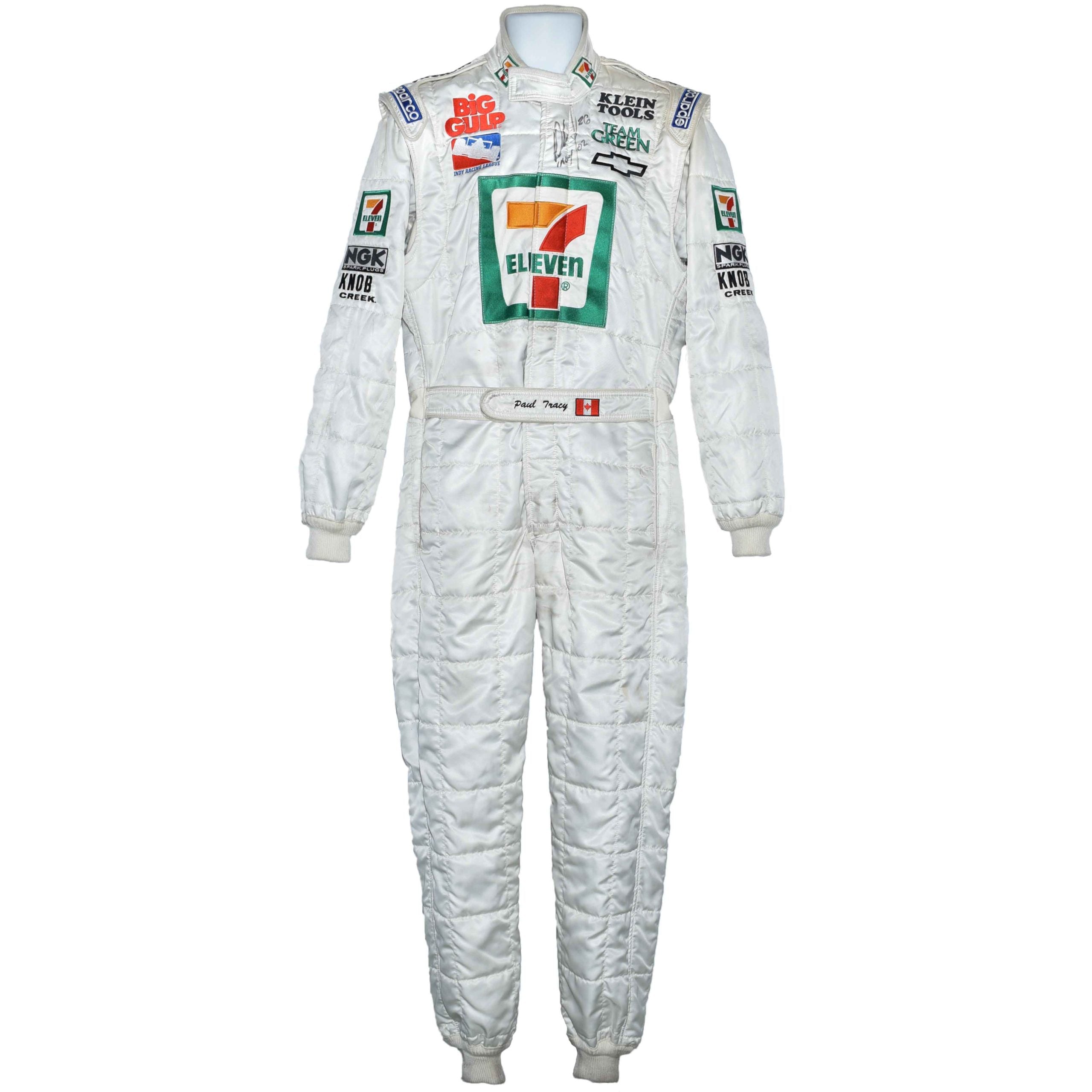 2002 Paul Tracy Signed Indy 500 Used Team Green IndyCar Suit
