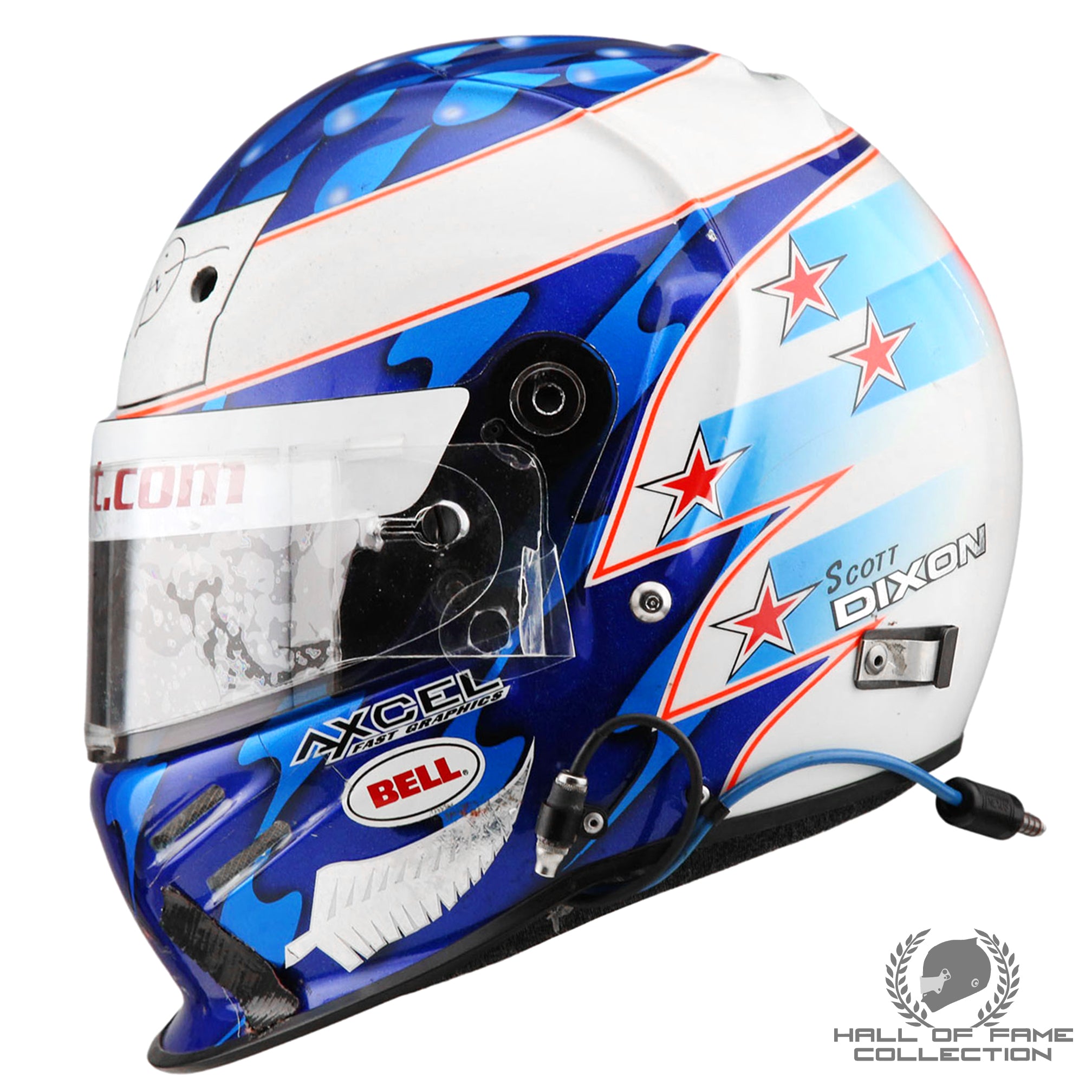 2002 Scott Dixon Signed PWR / Chip Ganassi Race Used CART Helmet