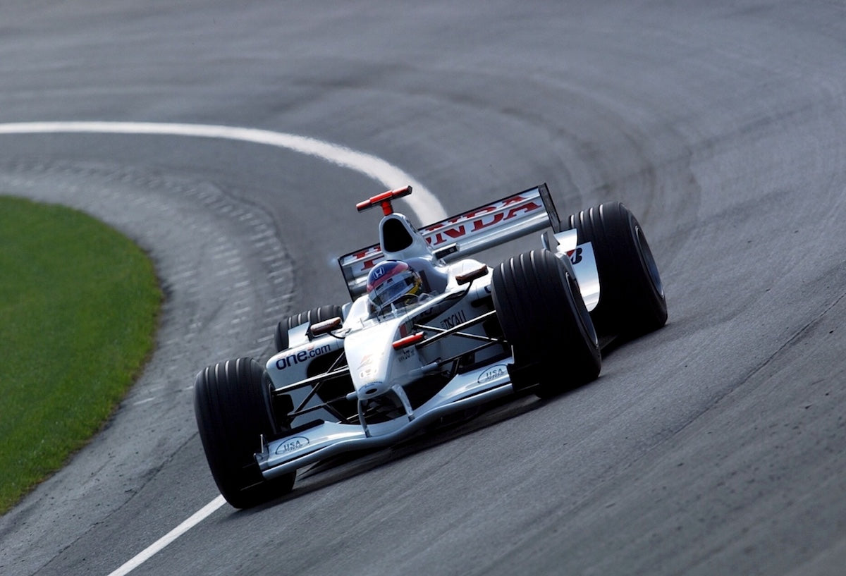 2002 Jacques Villeneuve Signed Race Used U.S. GP & Japan GP BAR F1 Helmet