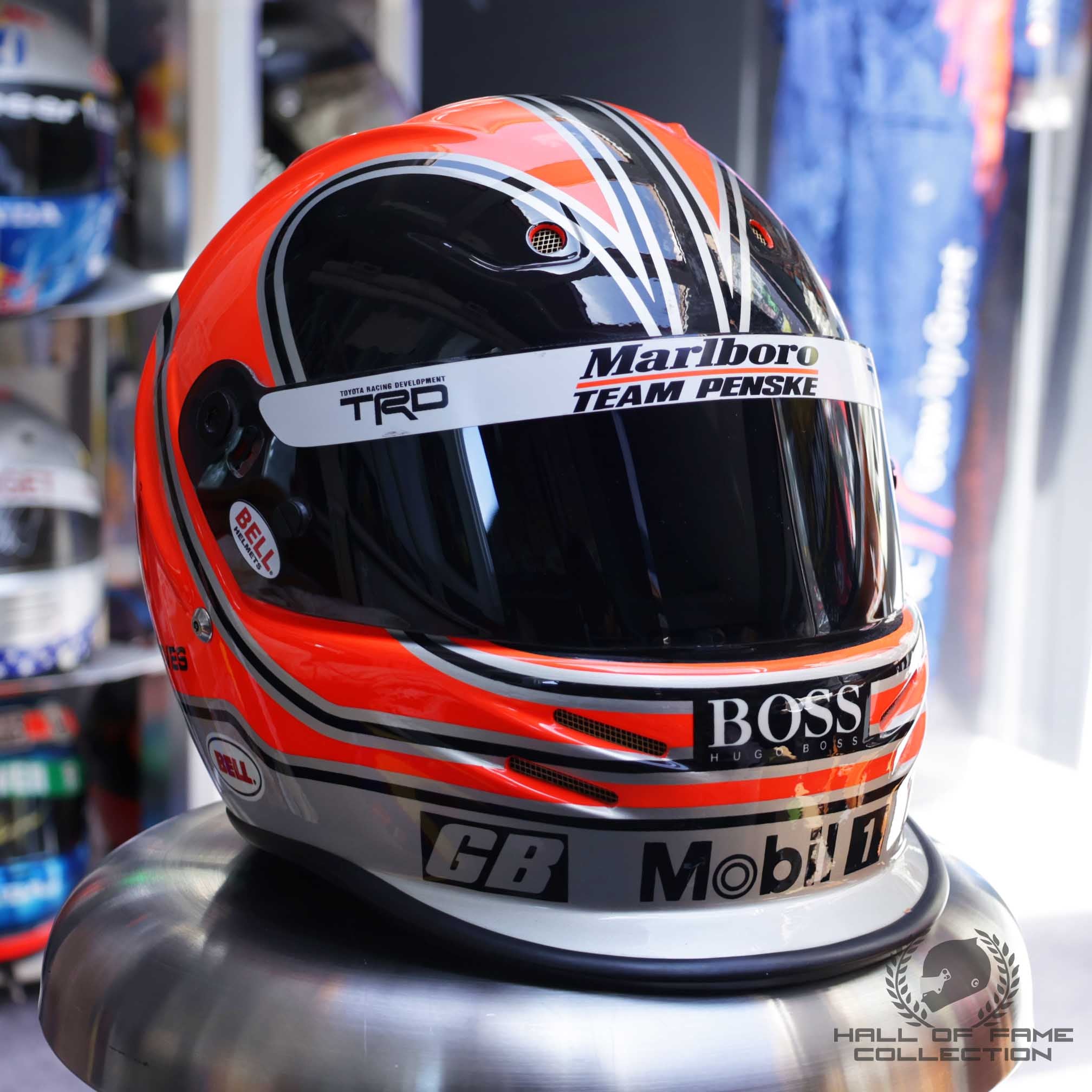 2002 Helio Castroneves Signed Marlboro Team Penske Indy 500 Replica Helmet