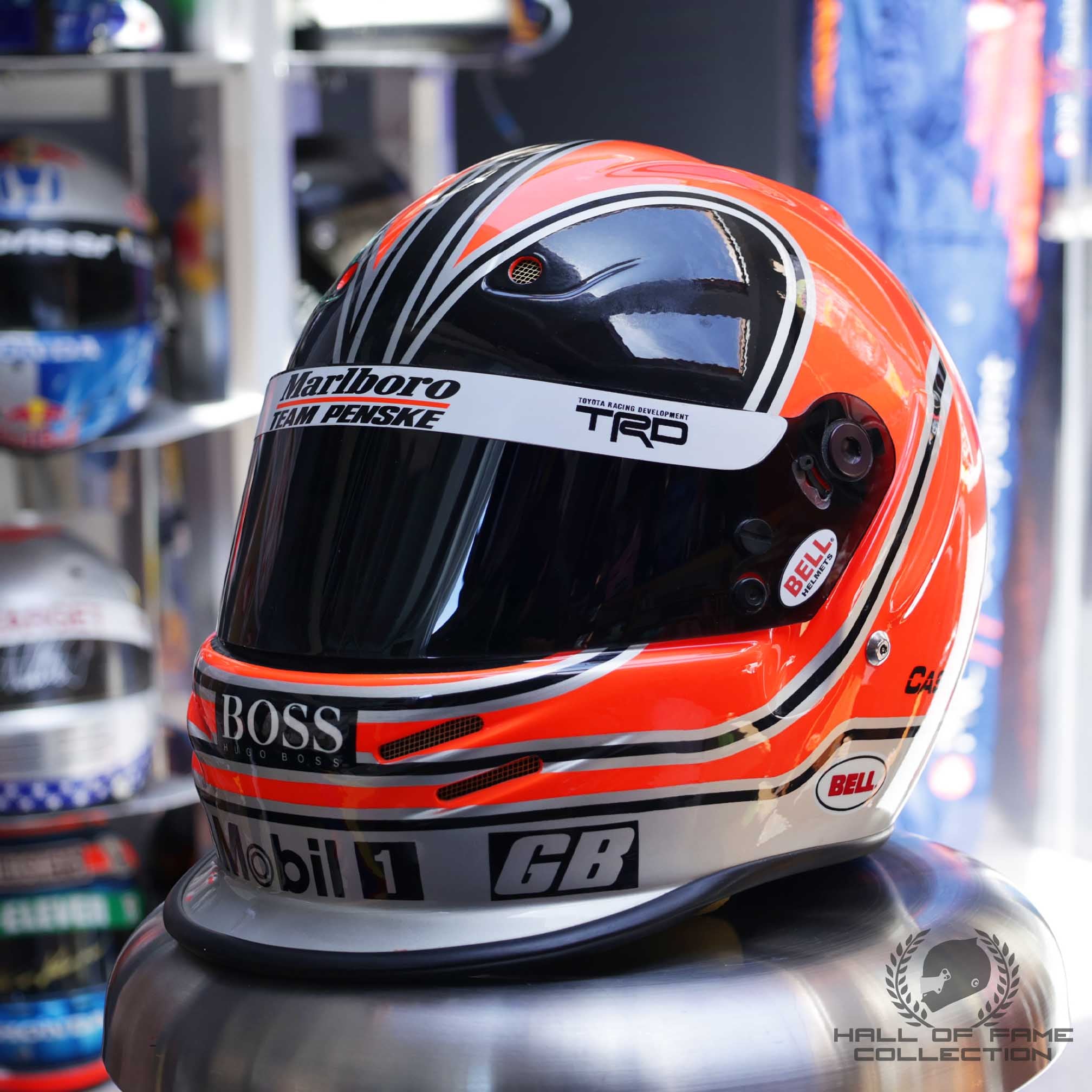 2002 Helio Castroneves Signed Marlboro Team Penske Indy 500 Replica Helmet