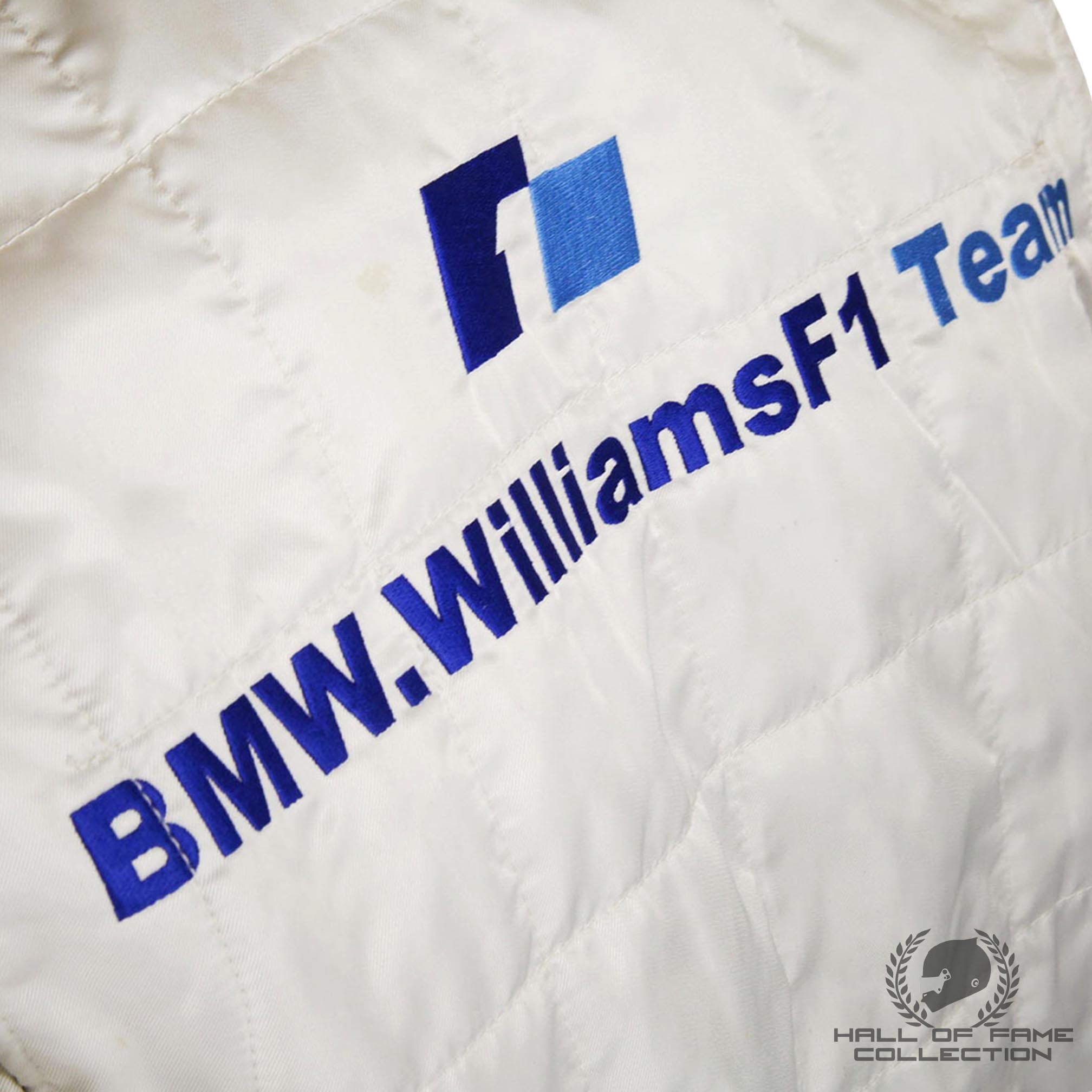 2003 Juan Pablo Montoya Signed Race Used BMW Williams F1 Suit