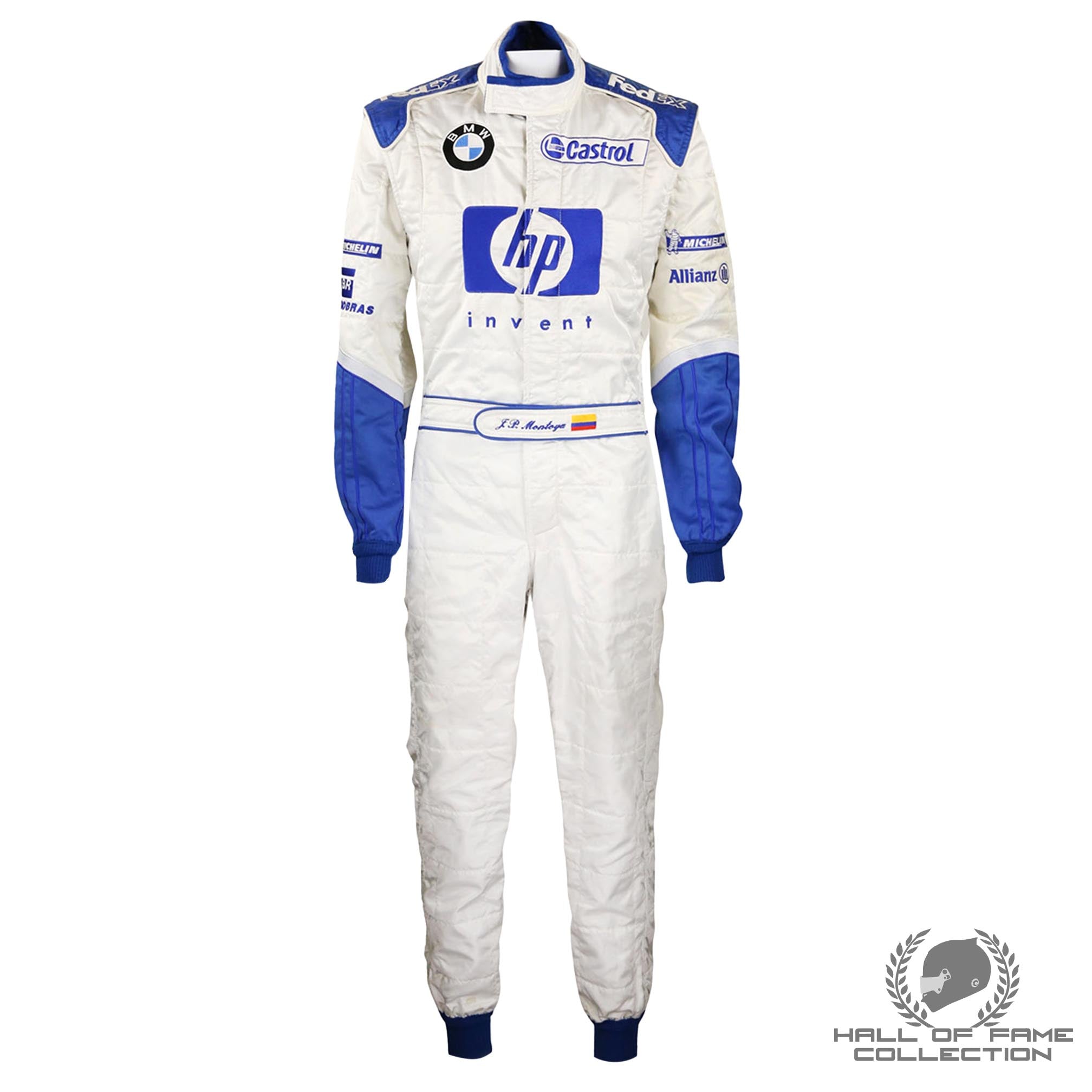 2003 Juan Pablo Montoya Signed Race Used BMW Williams F1 Suit