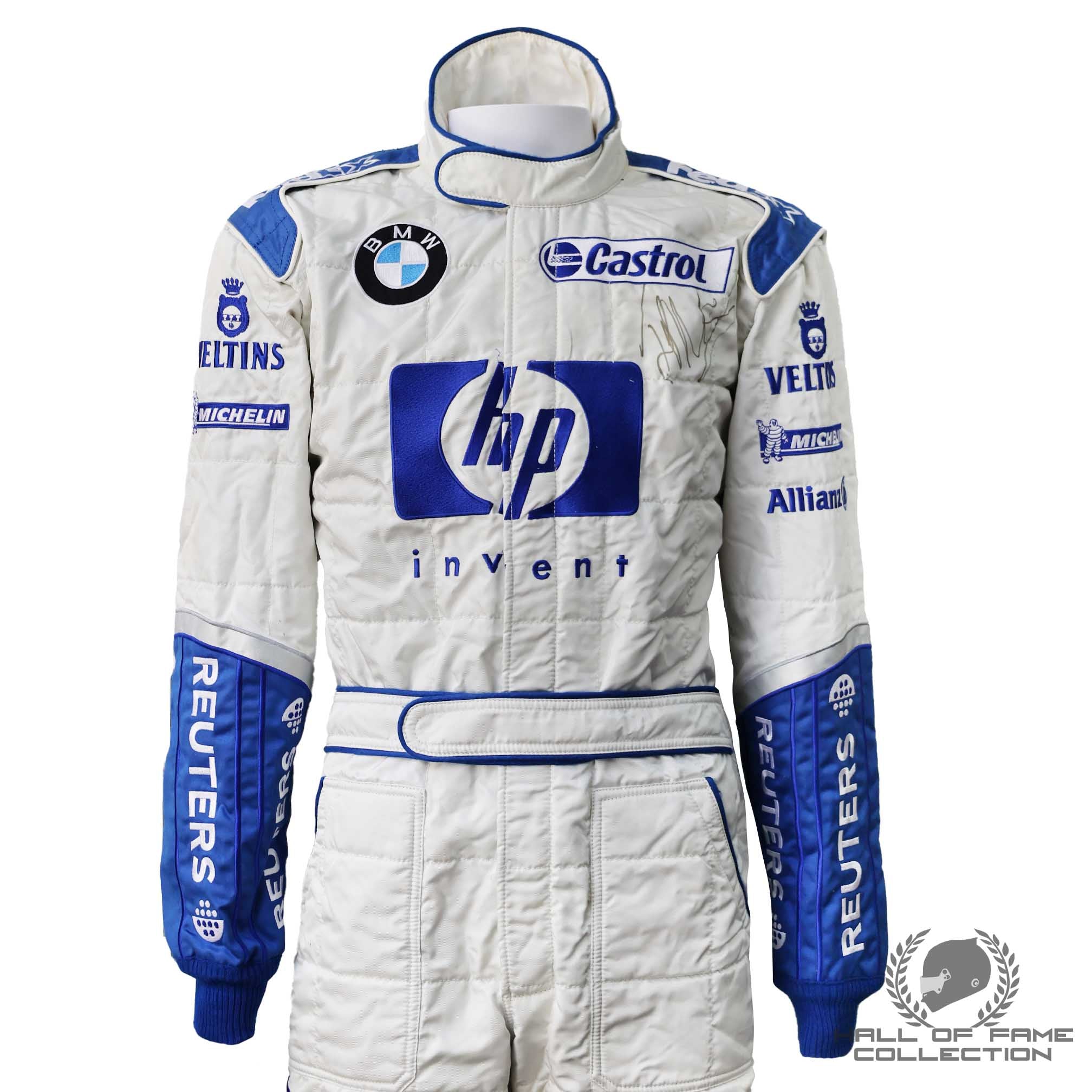 2002 Juan Pablo Montoya Signed Williams-BMW Season Used F1 Pit Crew Suit