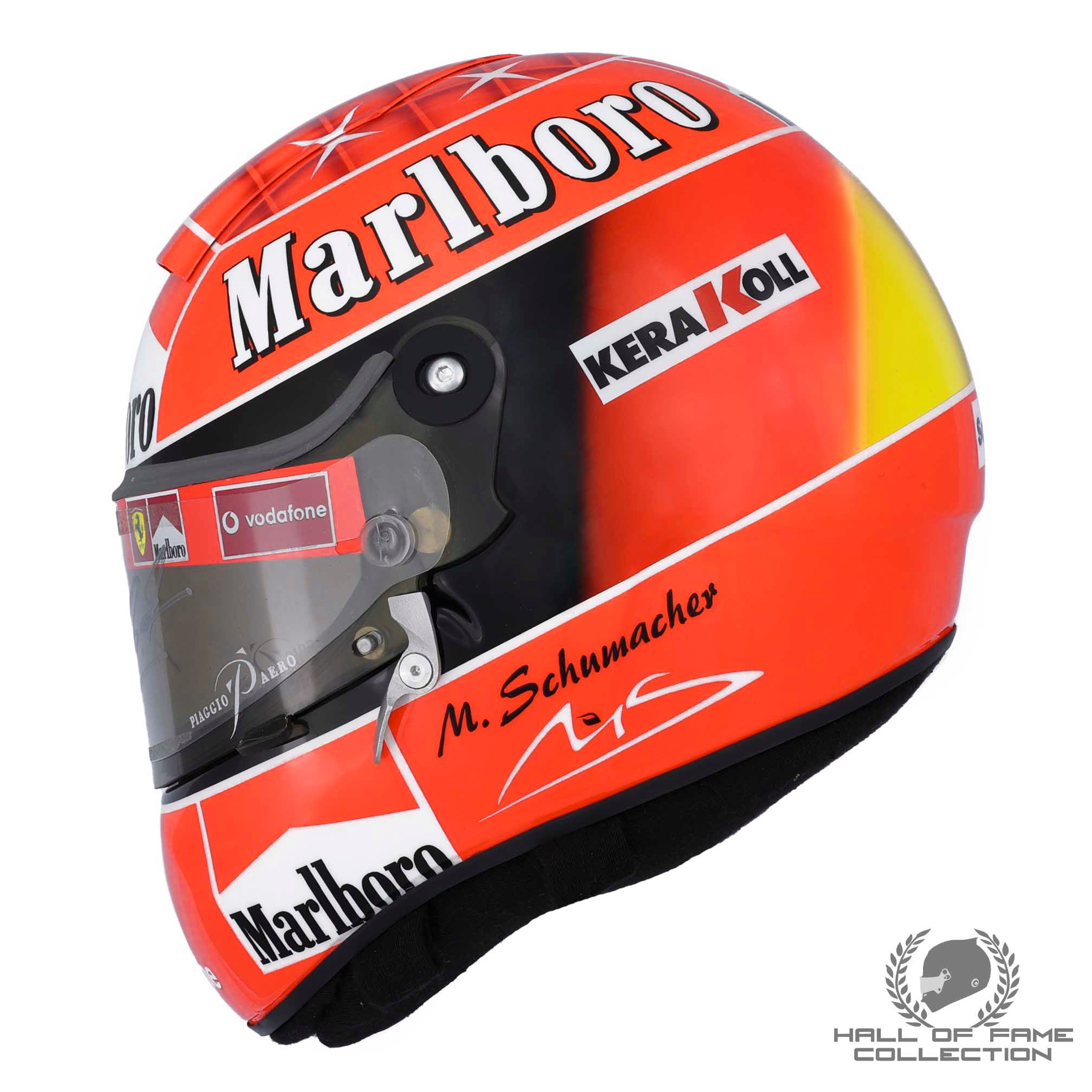 2002 Michael Schumacher Signed Schuberth RF1 Replica Scuderia Ferrari F1 Helmet