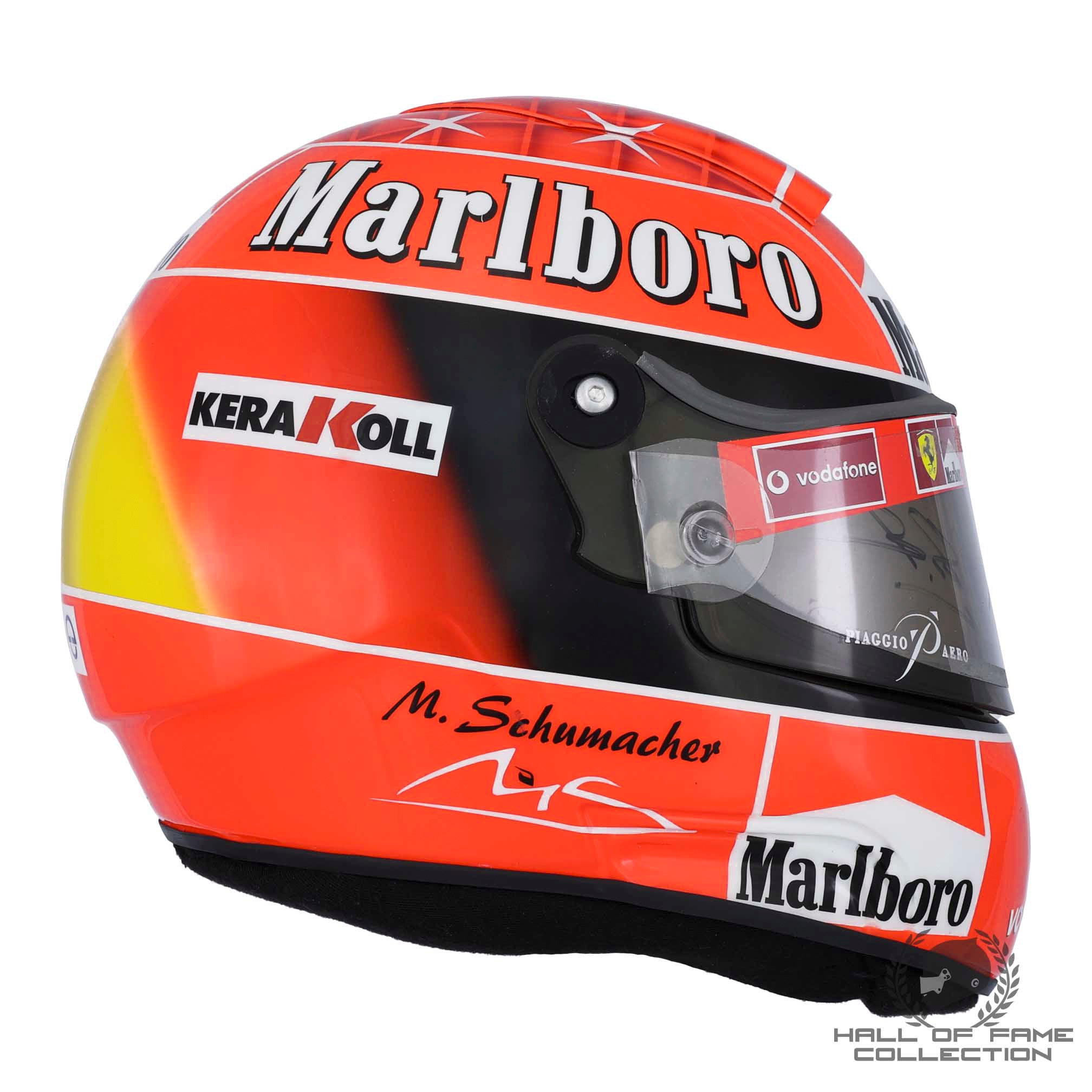 2002 Michael Schumacher Signed Schuberth RF1 Replica Scuderia Ferrari F1 Helmet