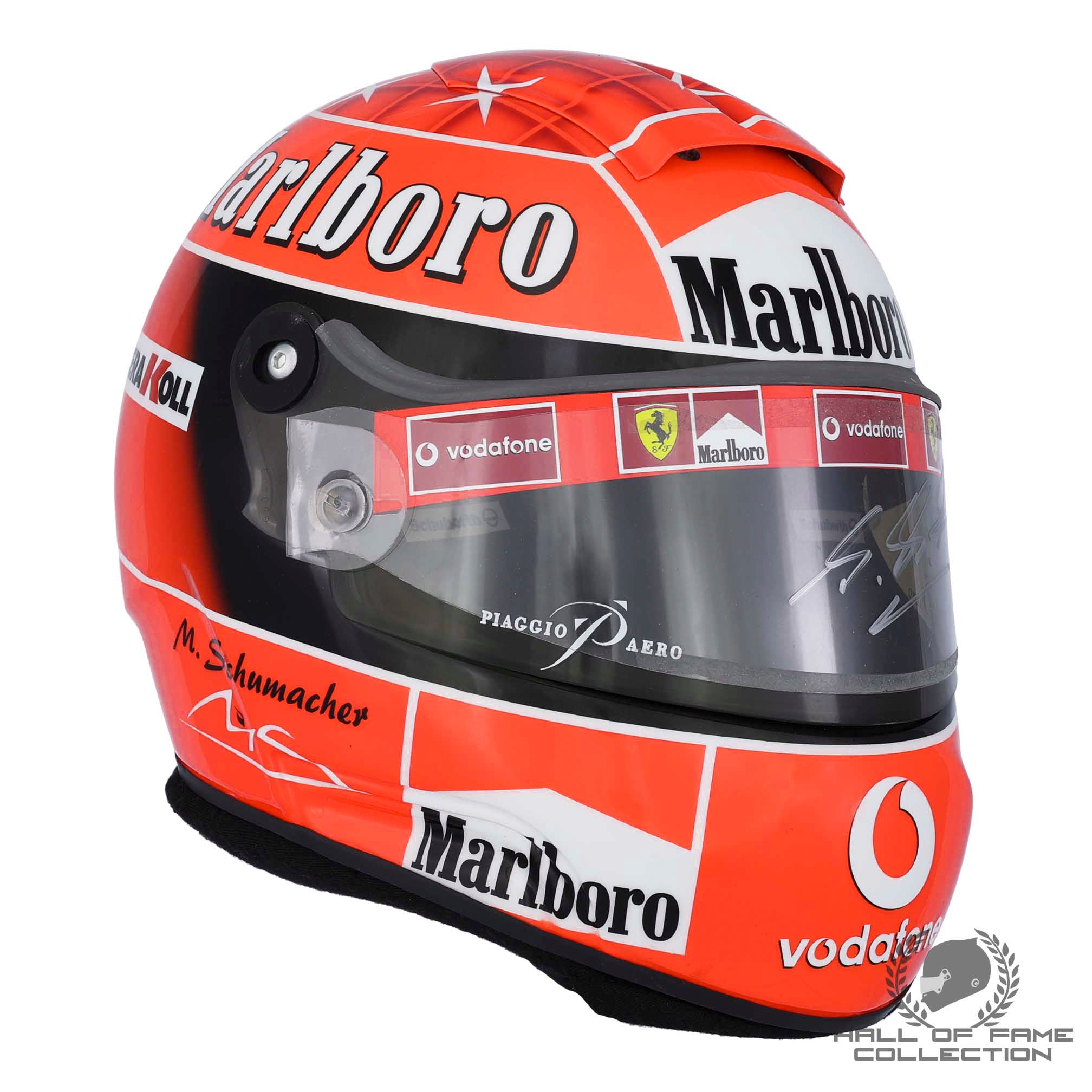 2002 Michael Schumacher Signed Schuberth RF1 Replica Scuderia Ferrari F1 Helmet