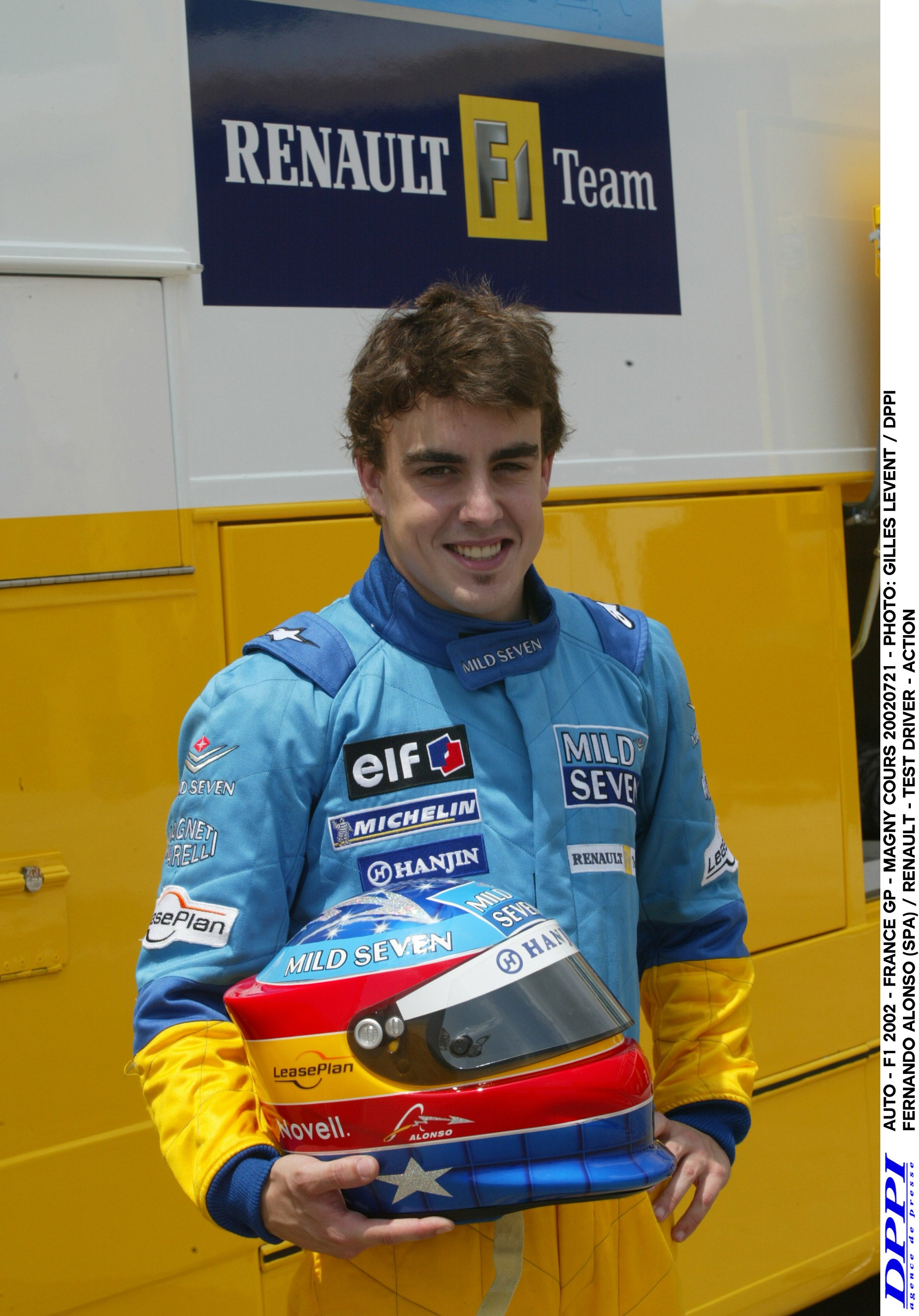 2002 Fernando Alonso Signed Used Mild Seven Renault F1 Suit