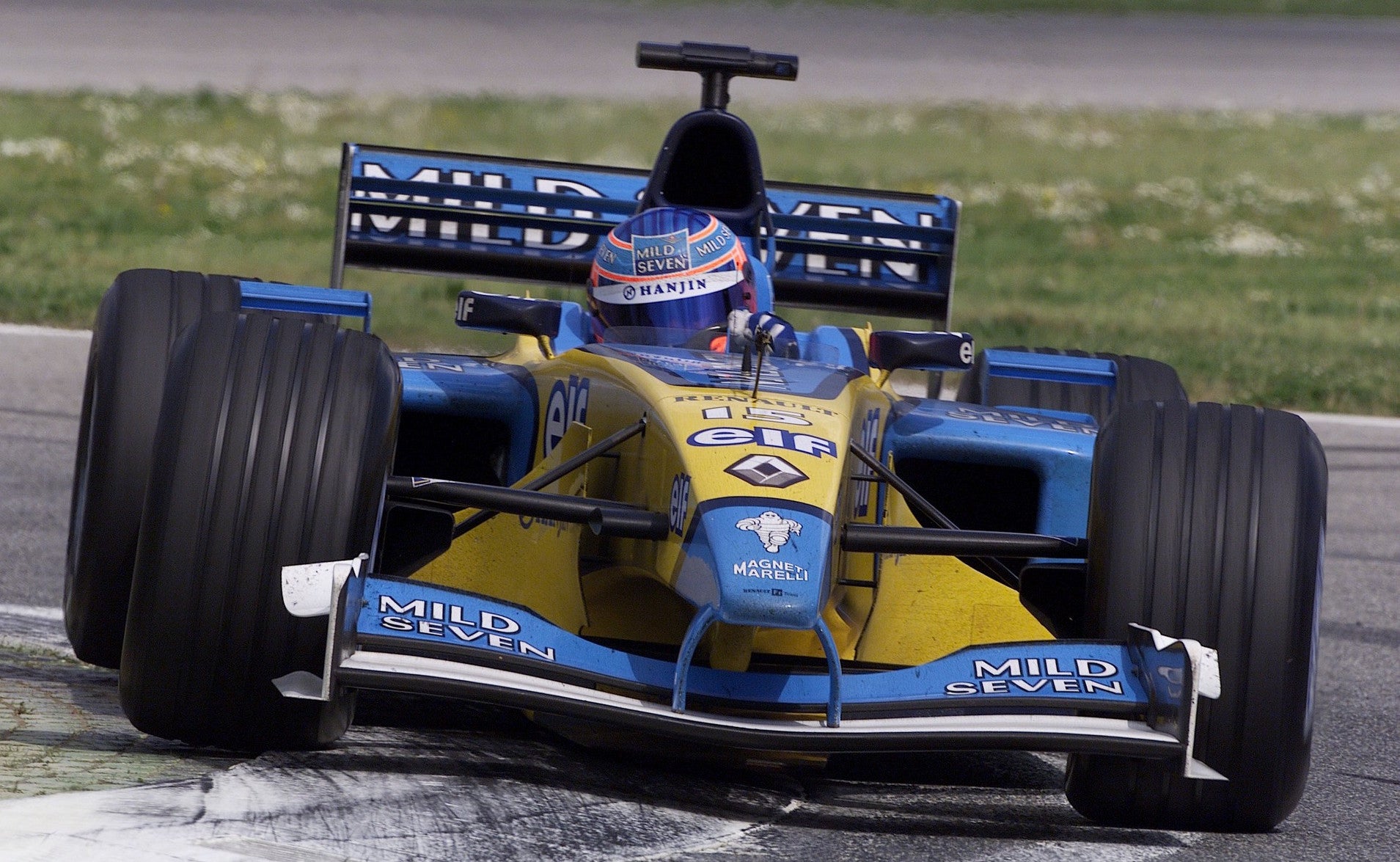 2002 Jenson Button Signed Race Used Renault Alpinestars F1 Boots