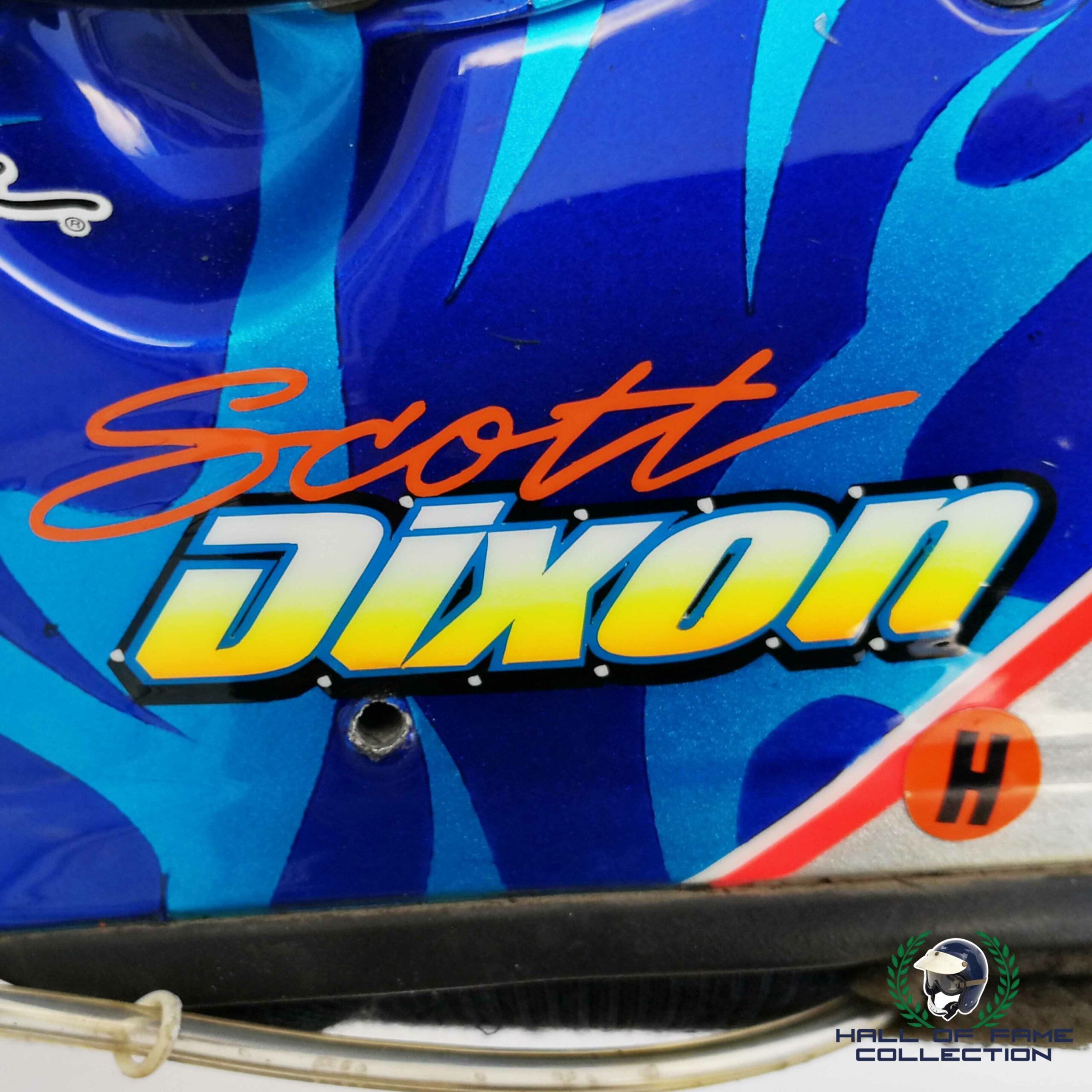 2003 Scott Dixon Race Used Target Chip Ganassi Racing First Championship IndyCar Helmet