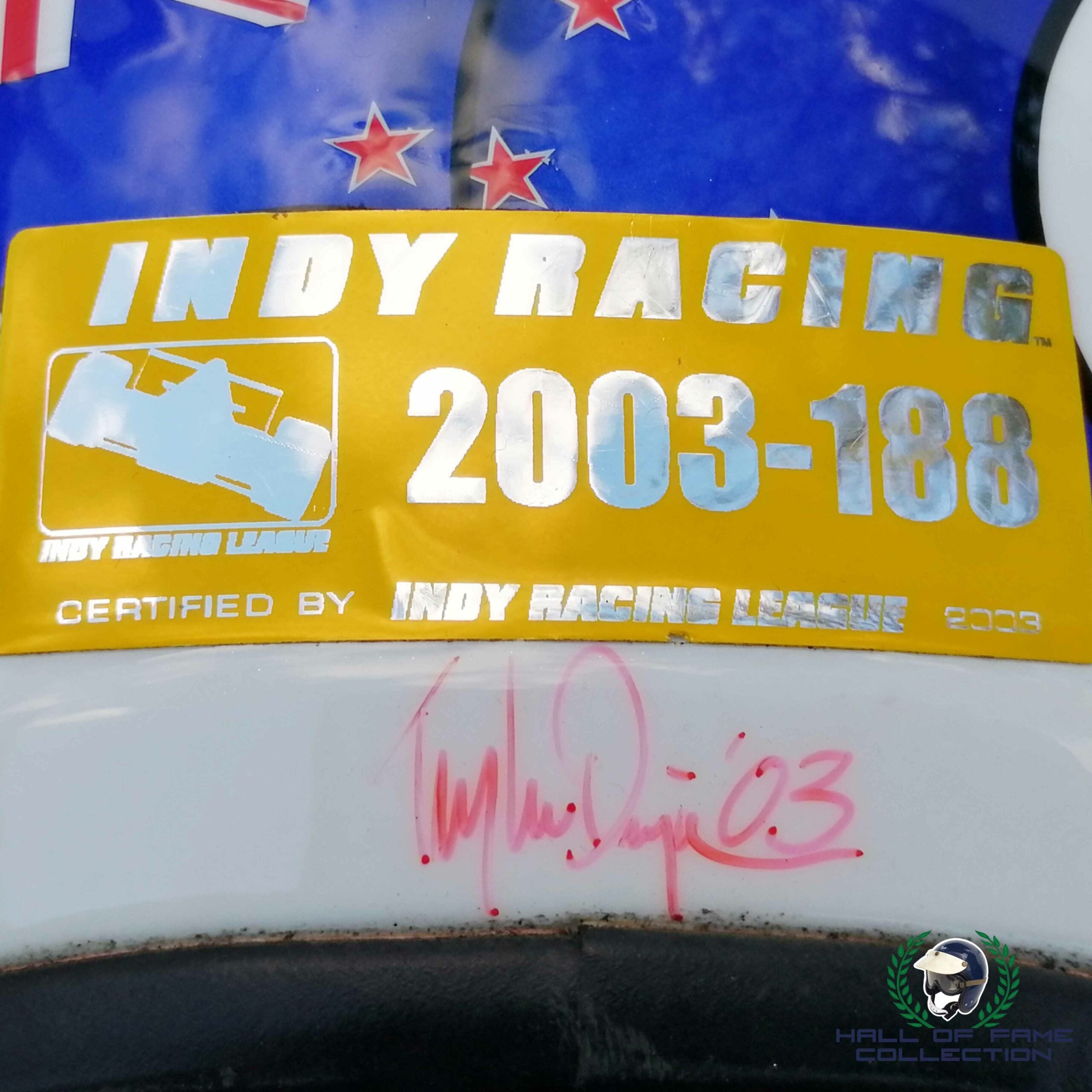 2003 Scott Dixon Race Used Target Chip Ganassi Racing First Championship IndyCar Helmet