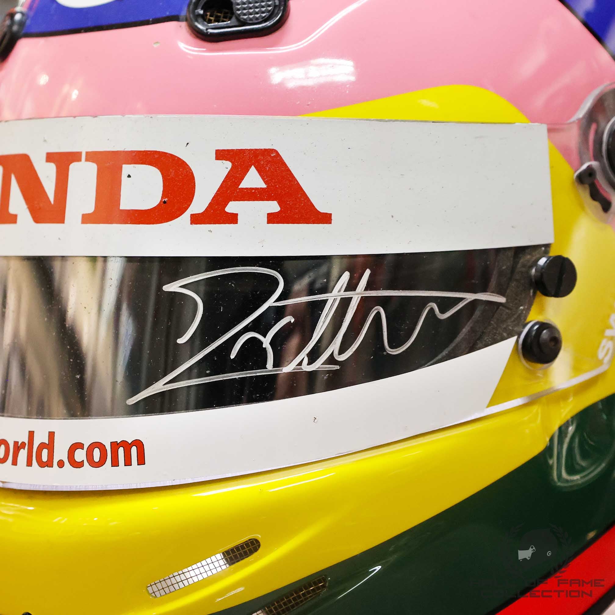 2003 Jacques Villeneuve Signed United States GP Race Used BAR Honda F1 Helmet