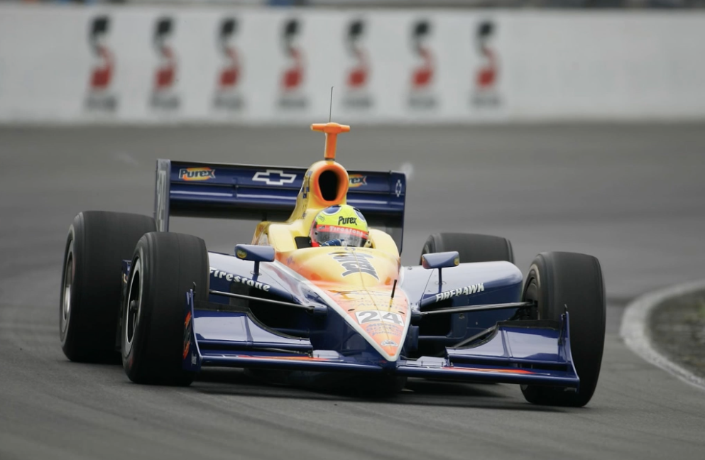 2004 Felipe Giaffone Race Used Dreyer & Reinbold Racing IndyCar Visor