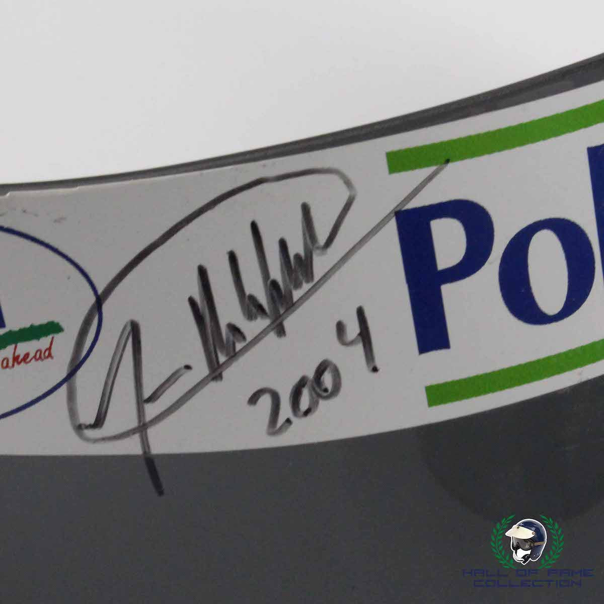 2004 Mario Haberfeld Signed Race Used Walker Racing IndyCar Visor