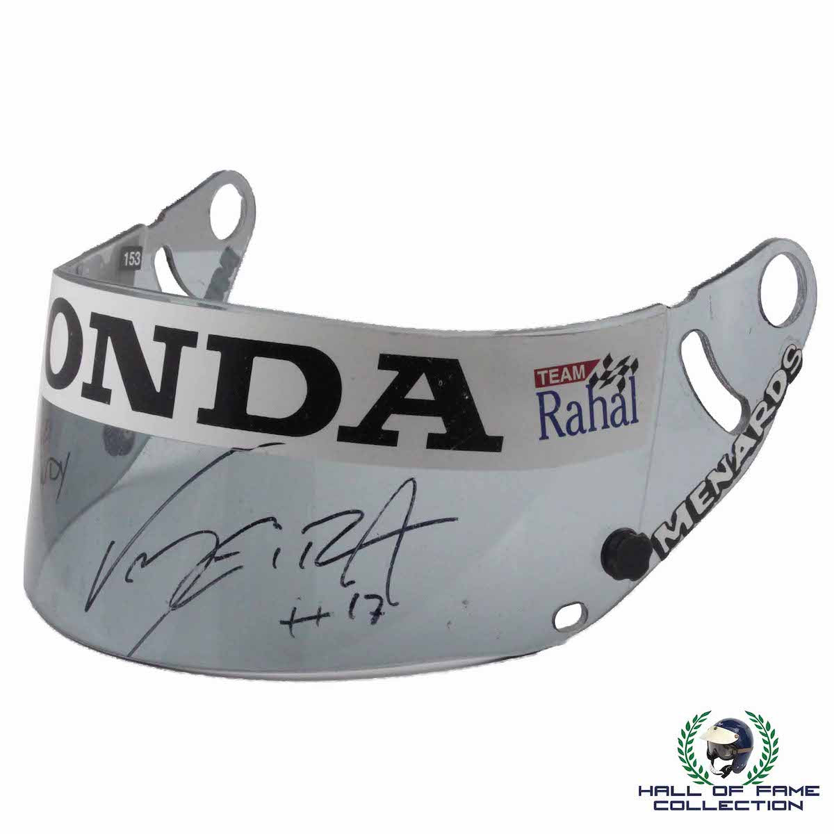 2004 Vitor Meira Signed Indy 500 Used Rahal Letterman Racing IndyCar Visor