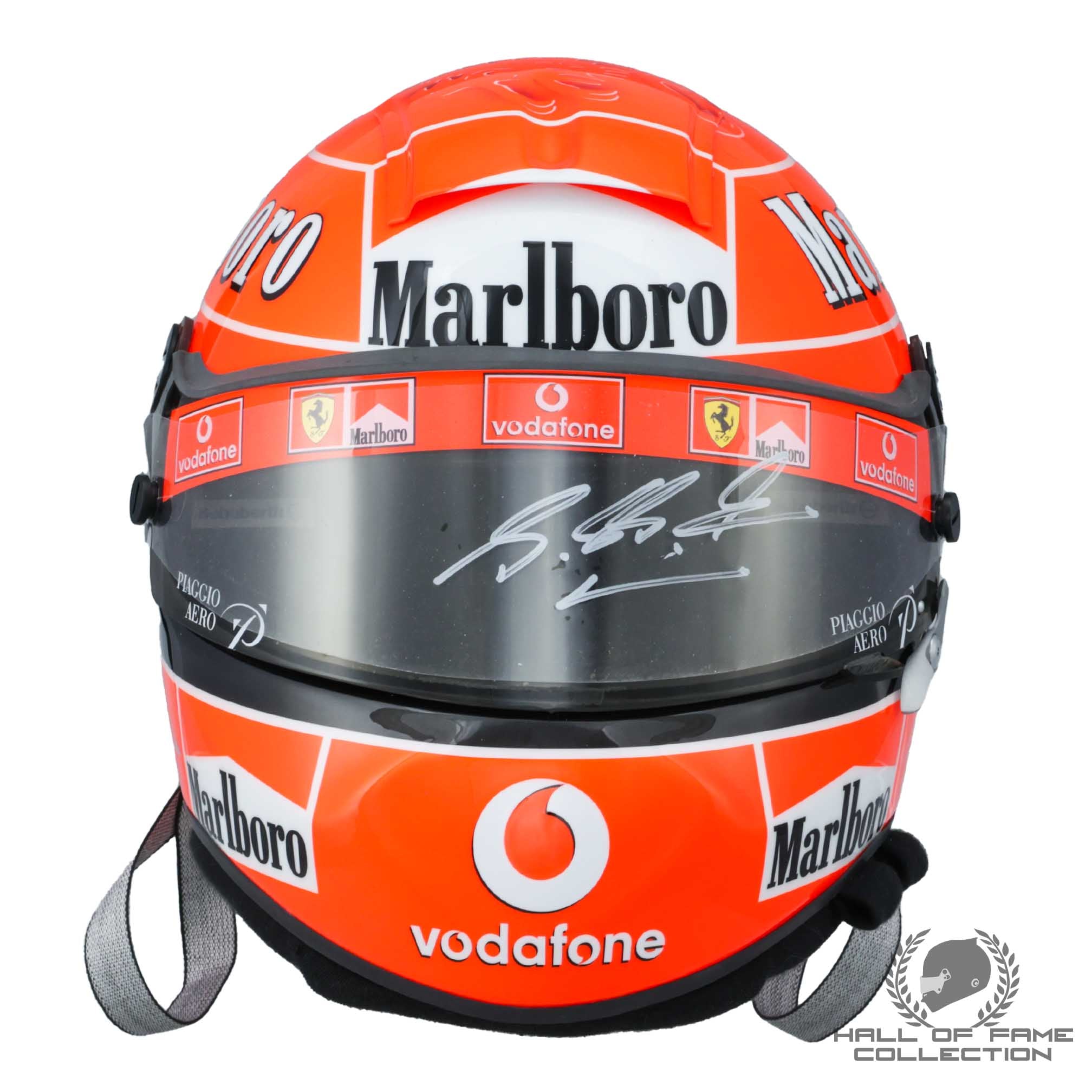 2004 Michael Schumacher Signed Chinese Dragon Schuberth RF1 Replica Scuderia Ferrari Helmet