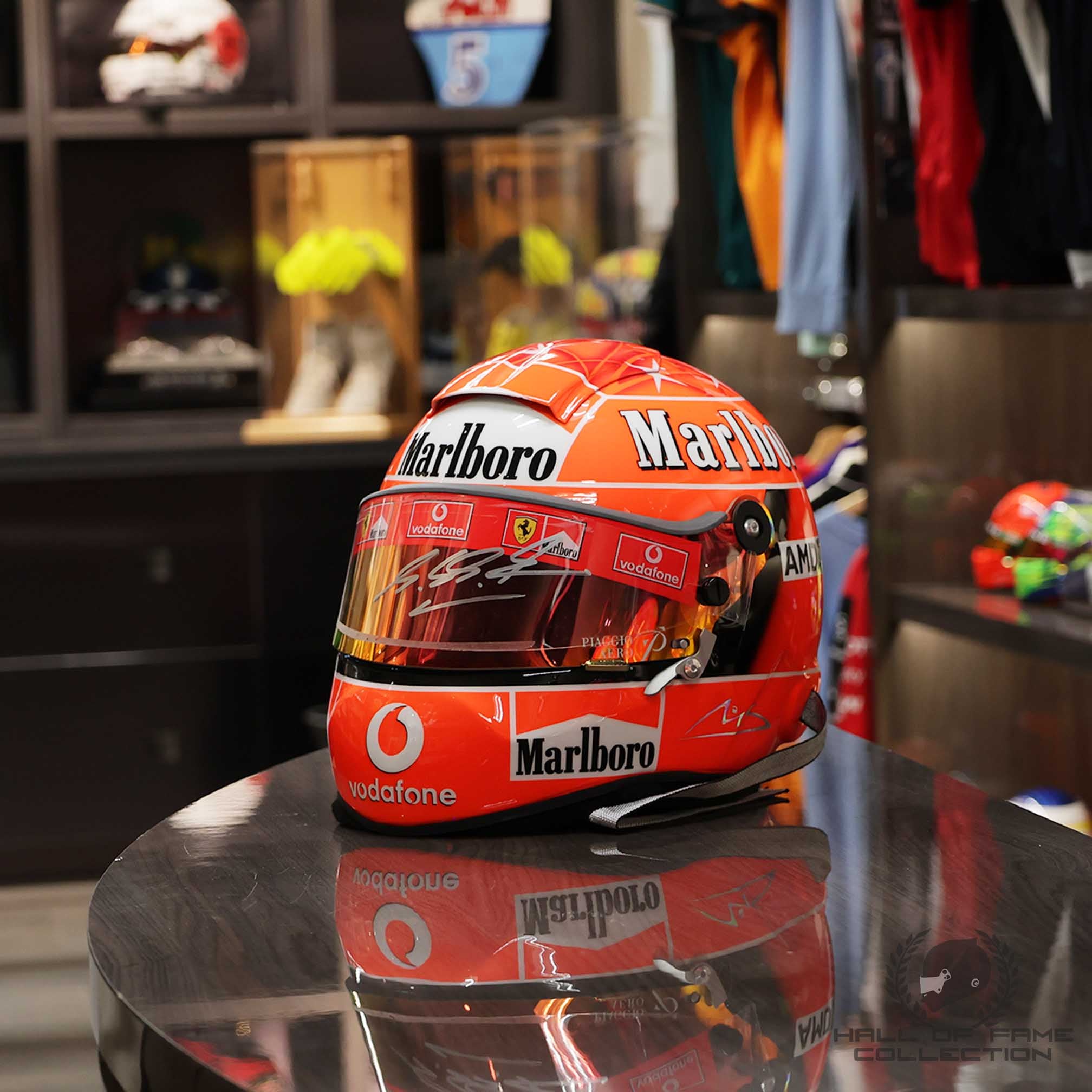2004 Michael Schumacher Signed Schuberth RF1 Replica Scuderia Ferrari F1 Helmet