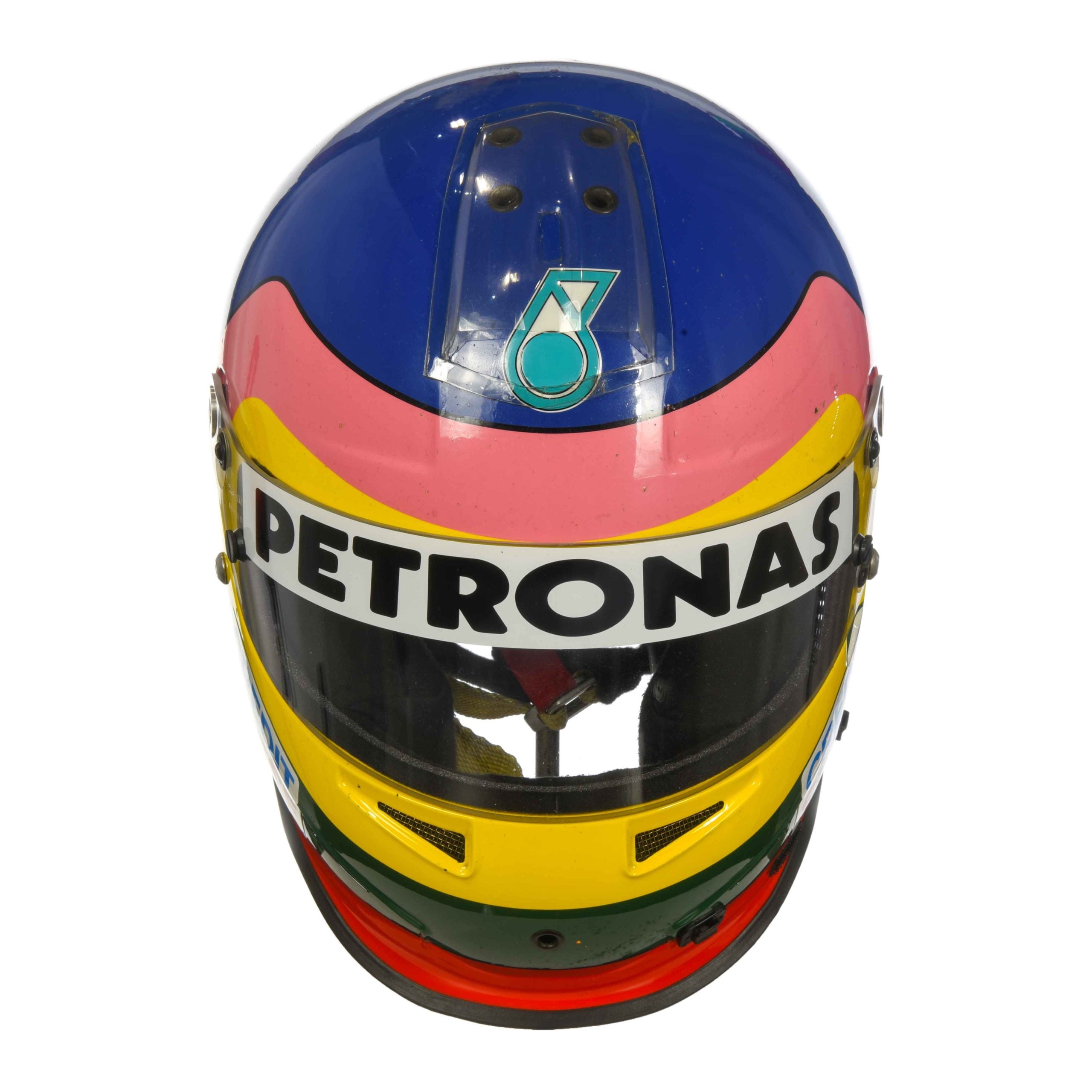 2005 Jacques Villeneuve Signed Race Used Spain/Belgium/San Marino GP Sauber Bell HP3 F1 Helmet