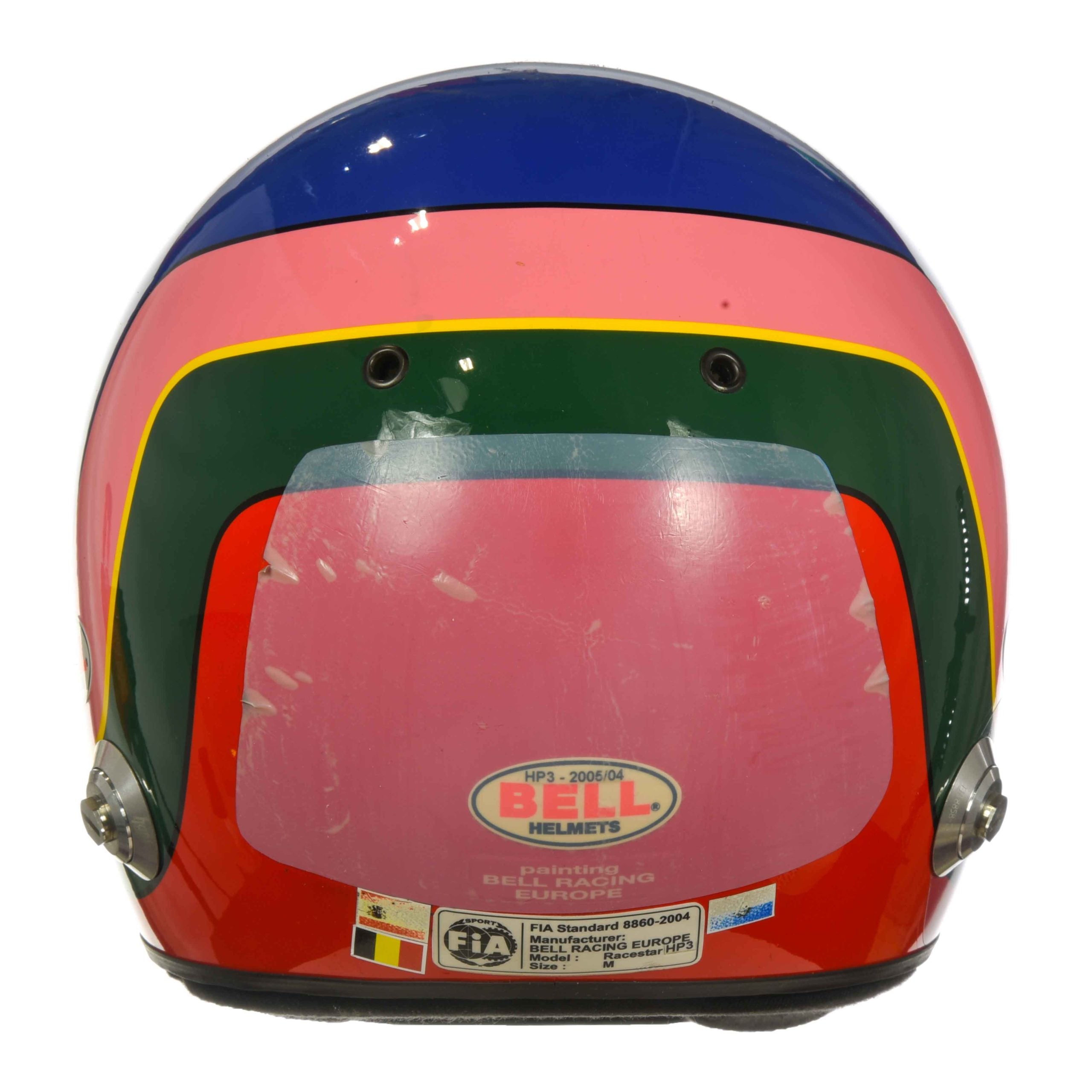 2005 Jacques Villeneuve Signed Race Used Spain/Belgium/San Marino GP Sauber Bell HP3 F1 Helmet
