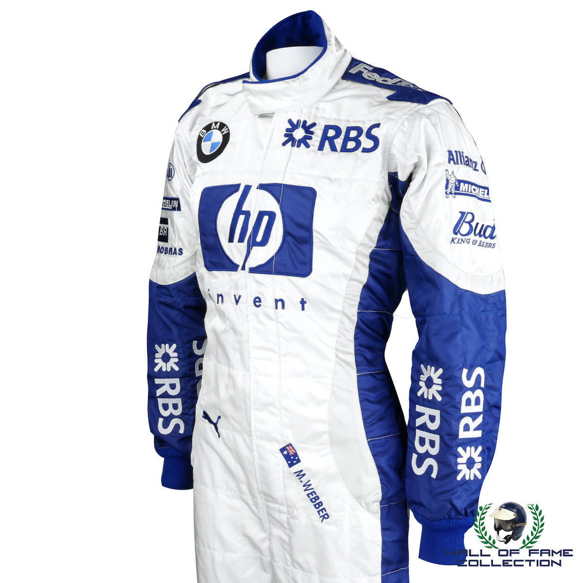 2005 Mark Webber Race Used BMW Williams F1 Suit