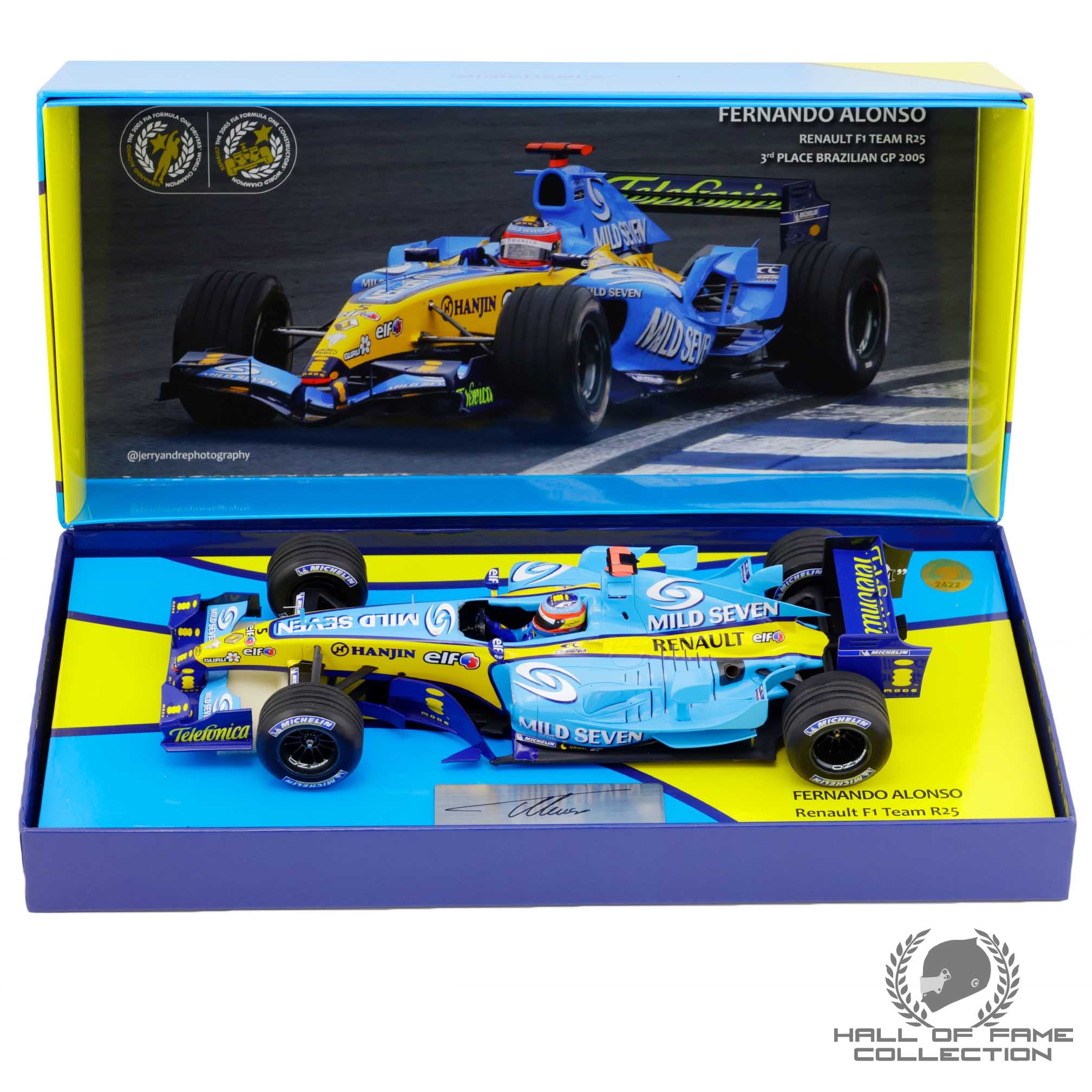 2005 Fernando Alonso Signed Championship Season Renault F1 1:18 Model Car