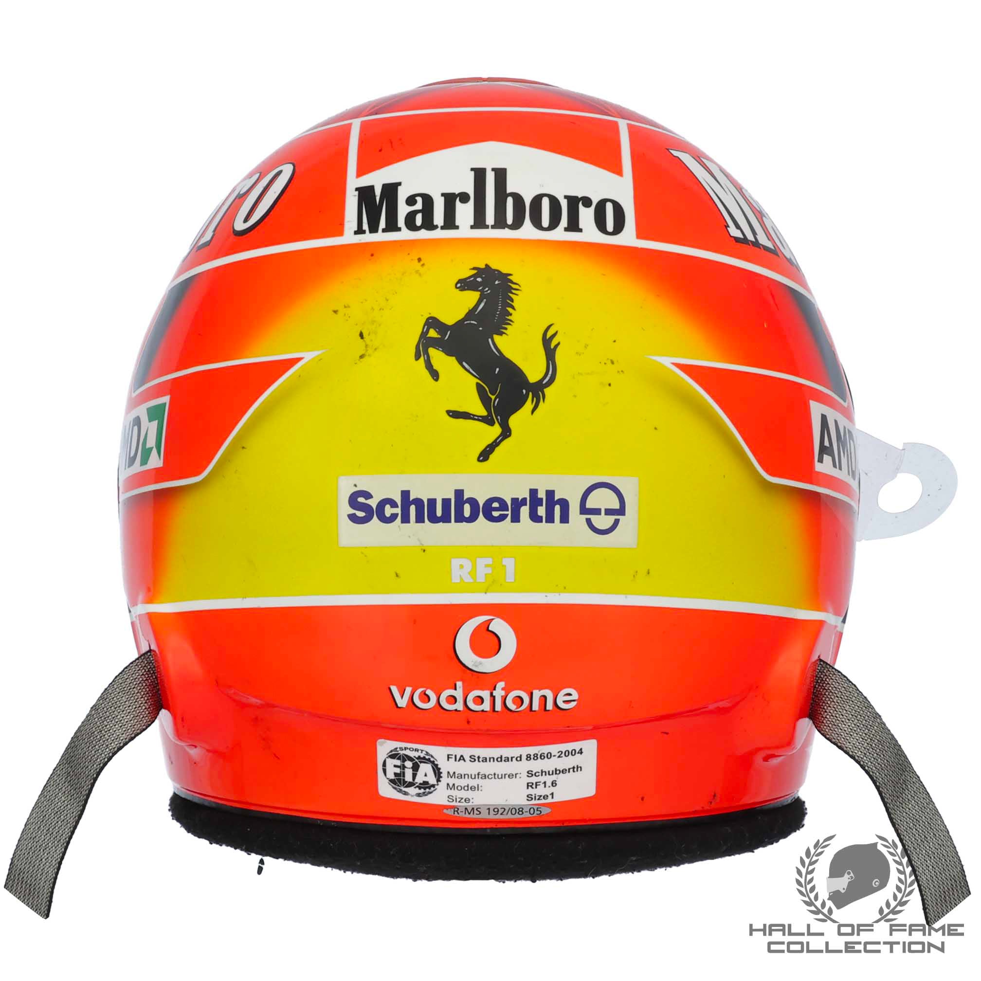 2005 Michael Schumacher Signed Australia/Malaysia Used Scuderia Ferrari F1 Helmet
