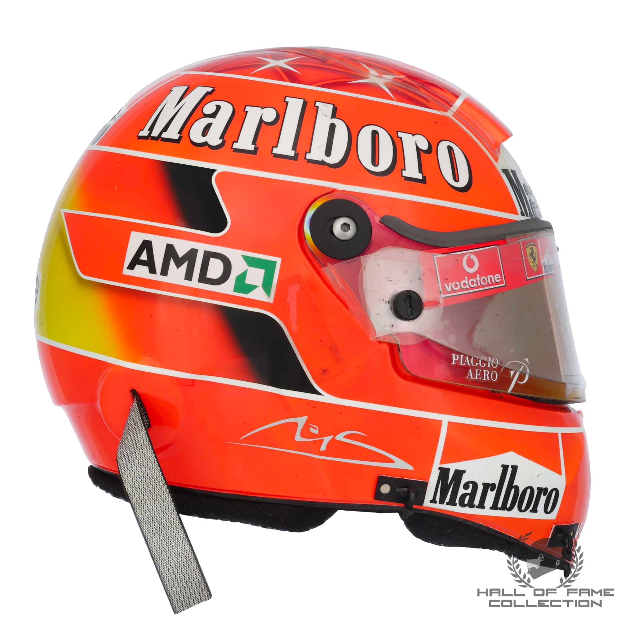 2005 Michael Schumacher Signed Australia/Malaysia Used Scuderia Ferrari F1 Helmet