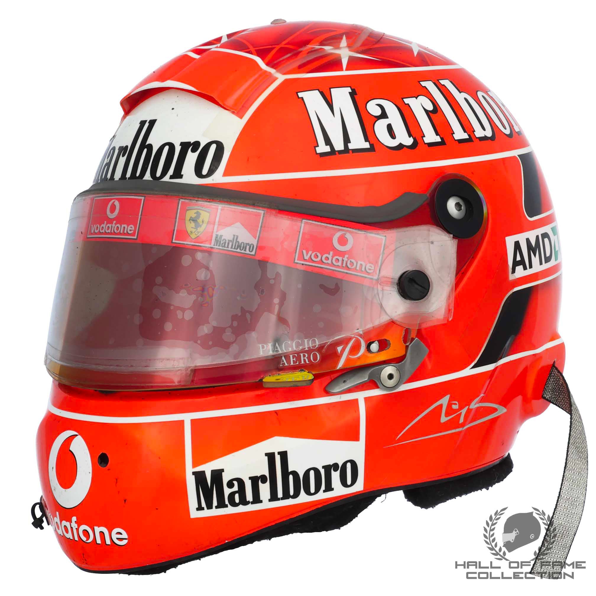 2005 Michael Schumacher Signed Australia/Malaysia Used Scuderia Ferrari F1 Helmet