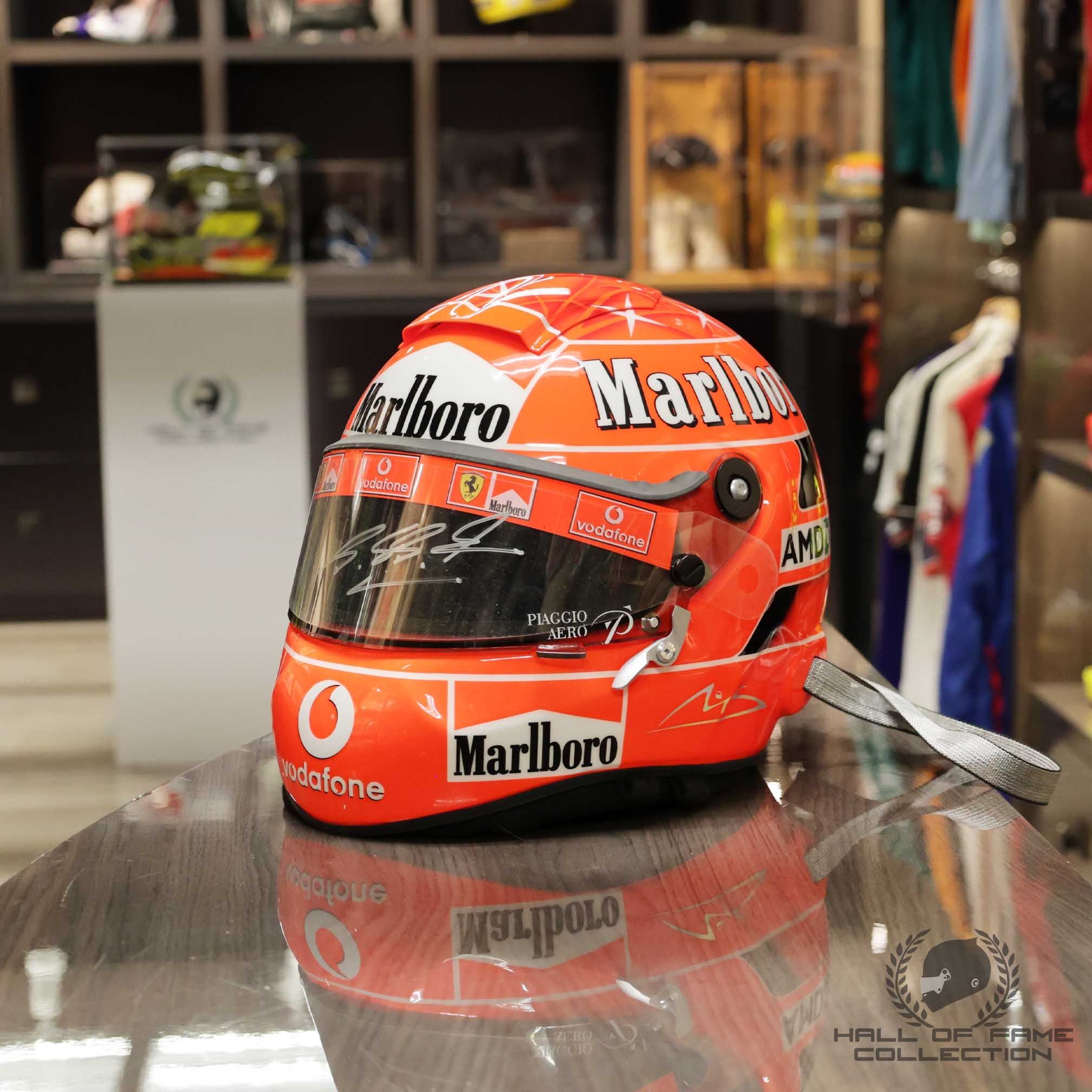 2005 Michael Schumacher Signed Schuberth RF1 Replica Scuderia Ferrari Helmet