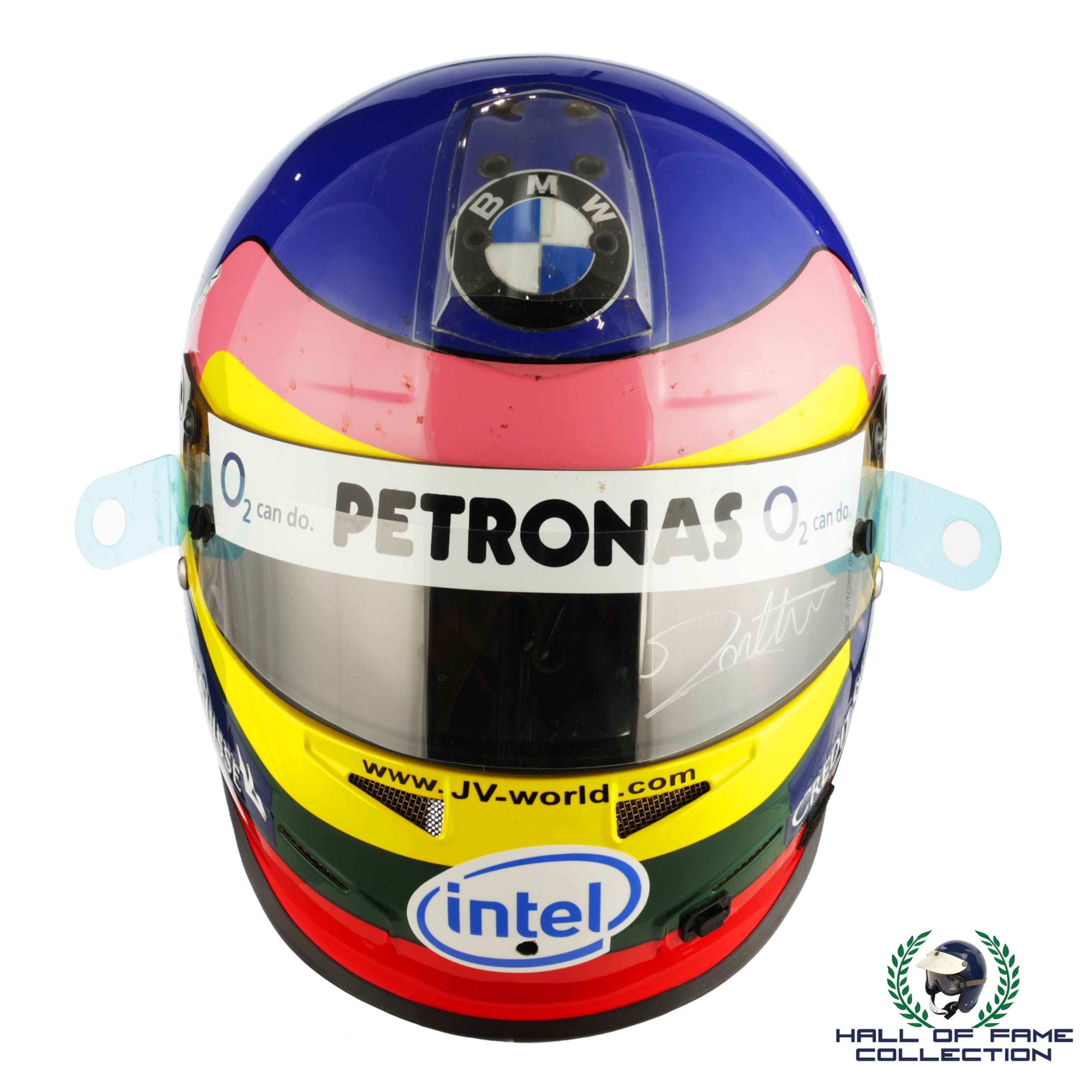 2006 Jacques Villeneuve Signed Race Worn Bell HP3 BMW Sauber F1 Helmet