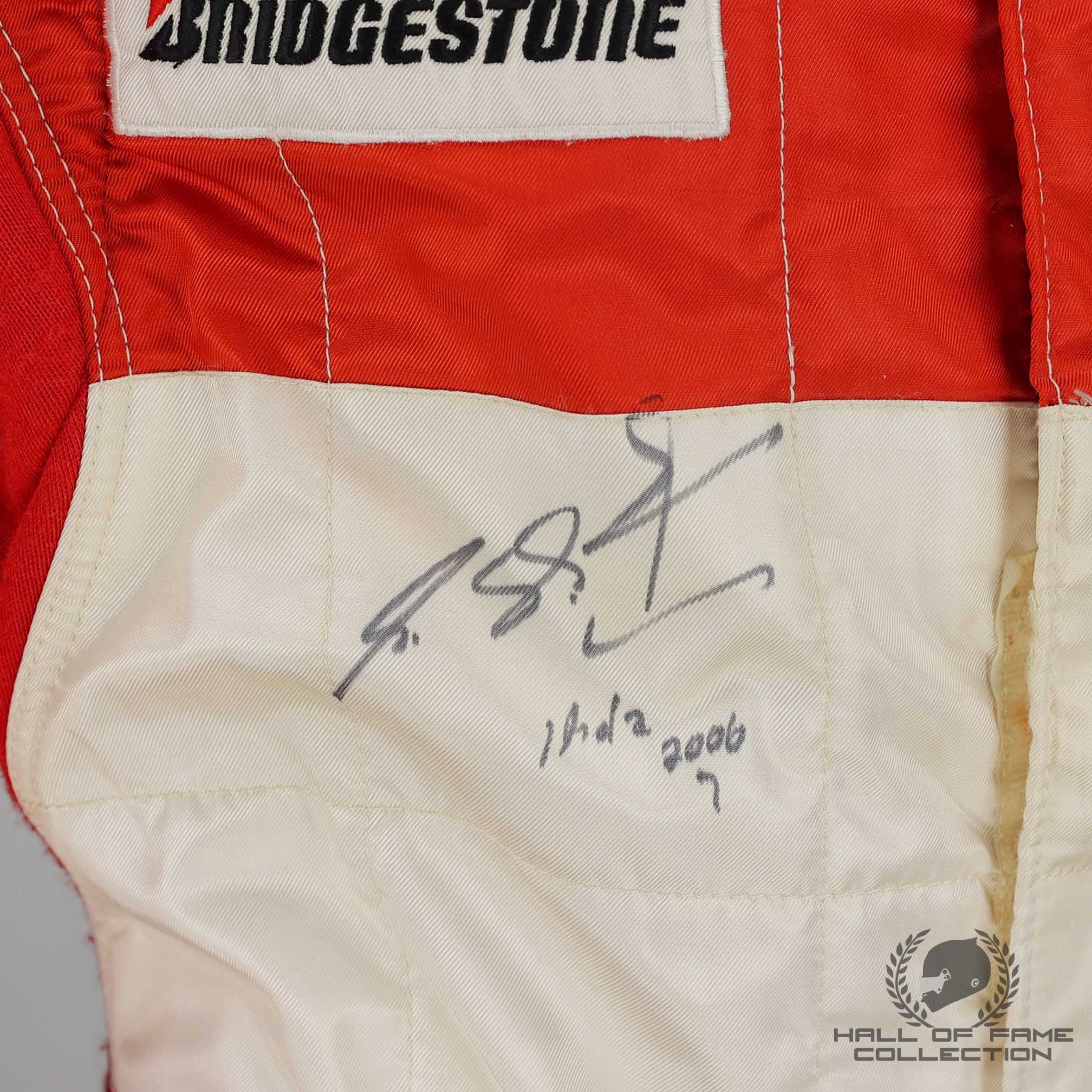 2006 Michael Schumacher Signed Race Winning San Marino GP Scuderia Ferrari F1 Suit