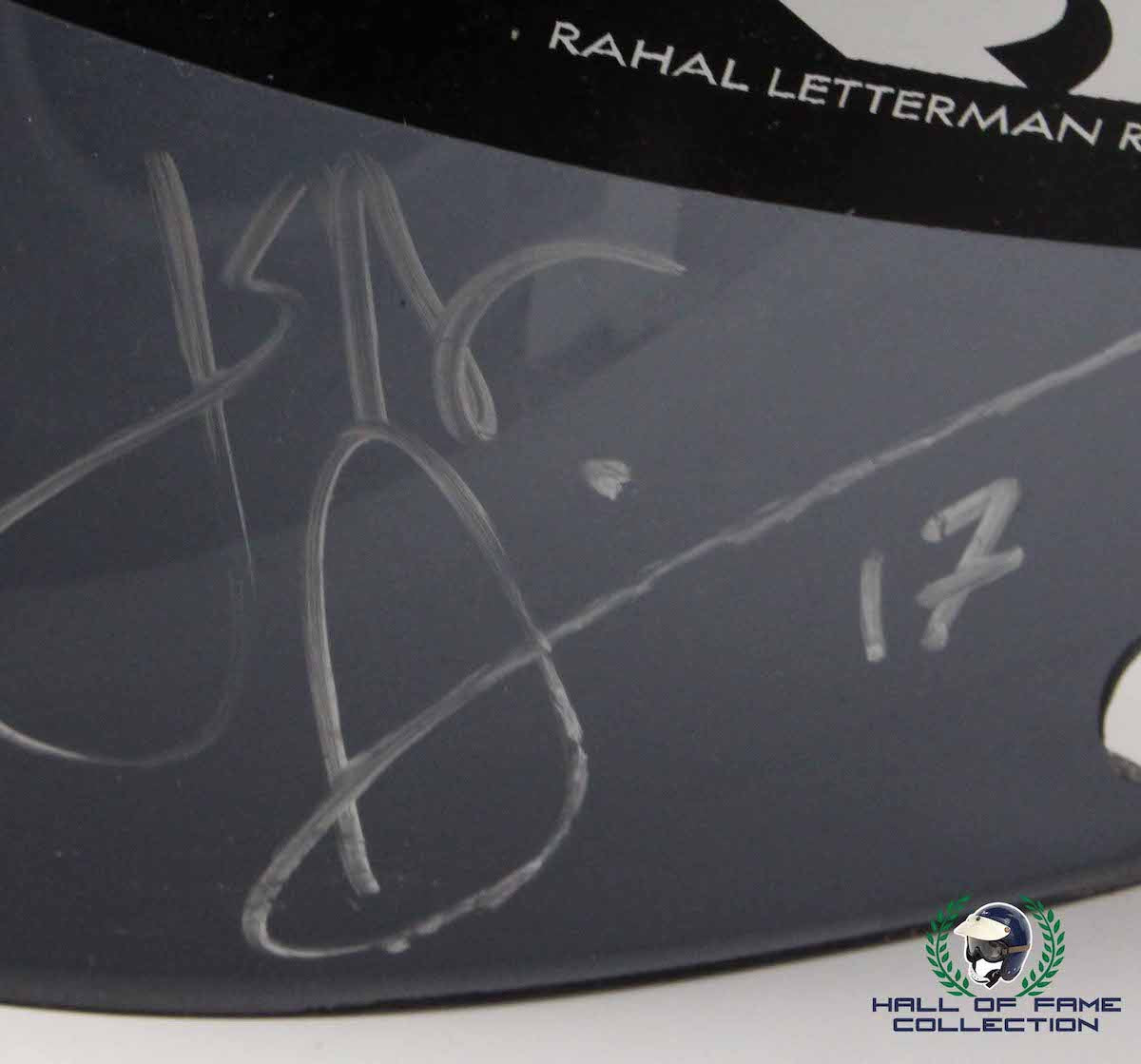 2007 Jeff Simmons Signed Race Used Rahal Letterman Racing IndyCar Visor