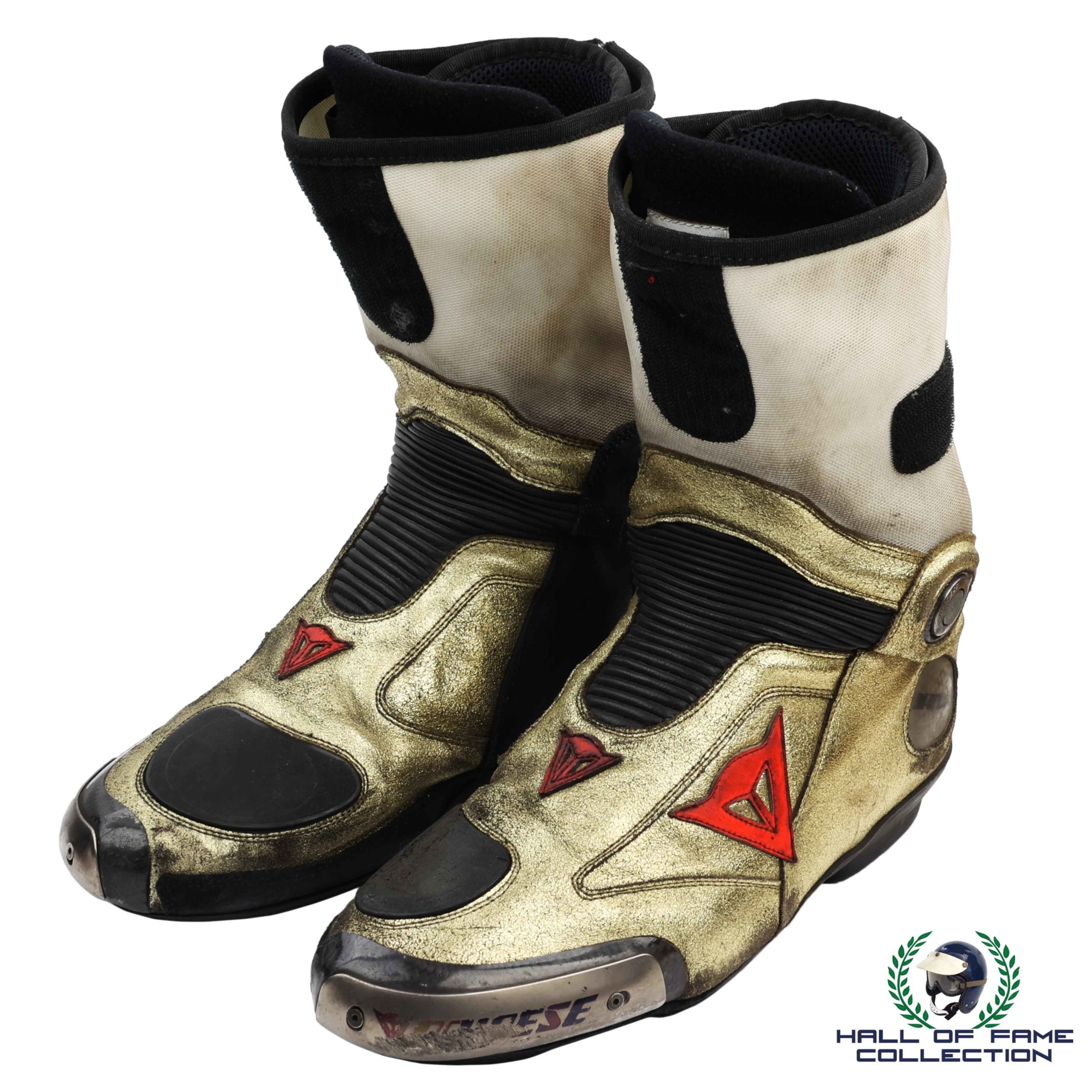 2007 Jorge Lorenzo Race Used World Championship Season Dainese "Golden Boots"