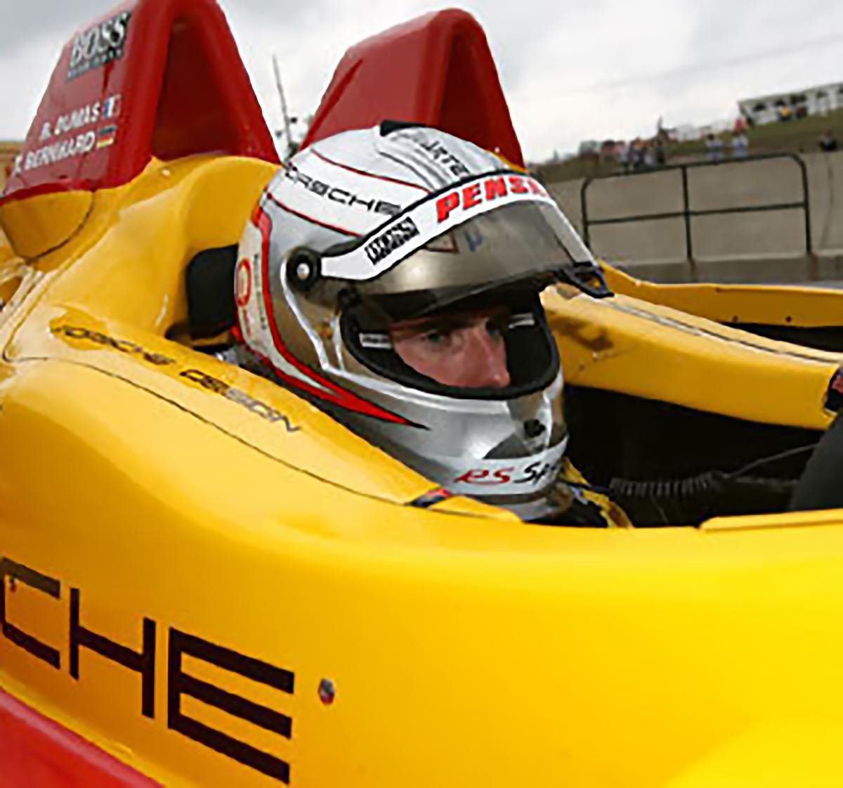 2007 Romain Dumas Signed Race Used Penske Racing AMLS Champion Visor