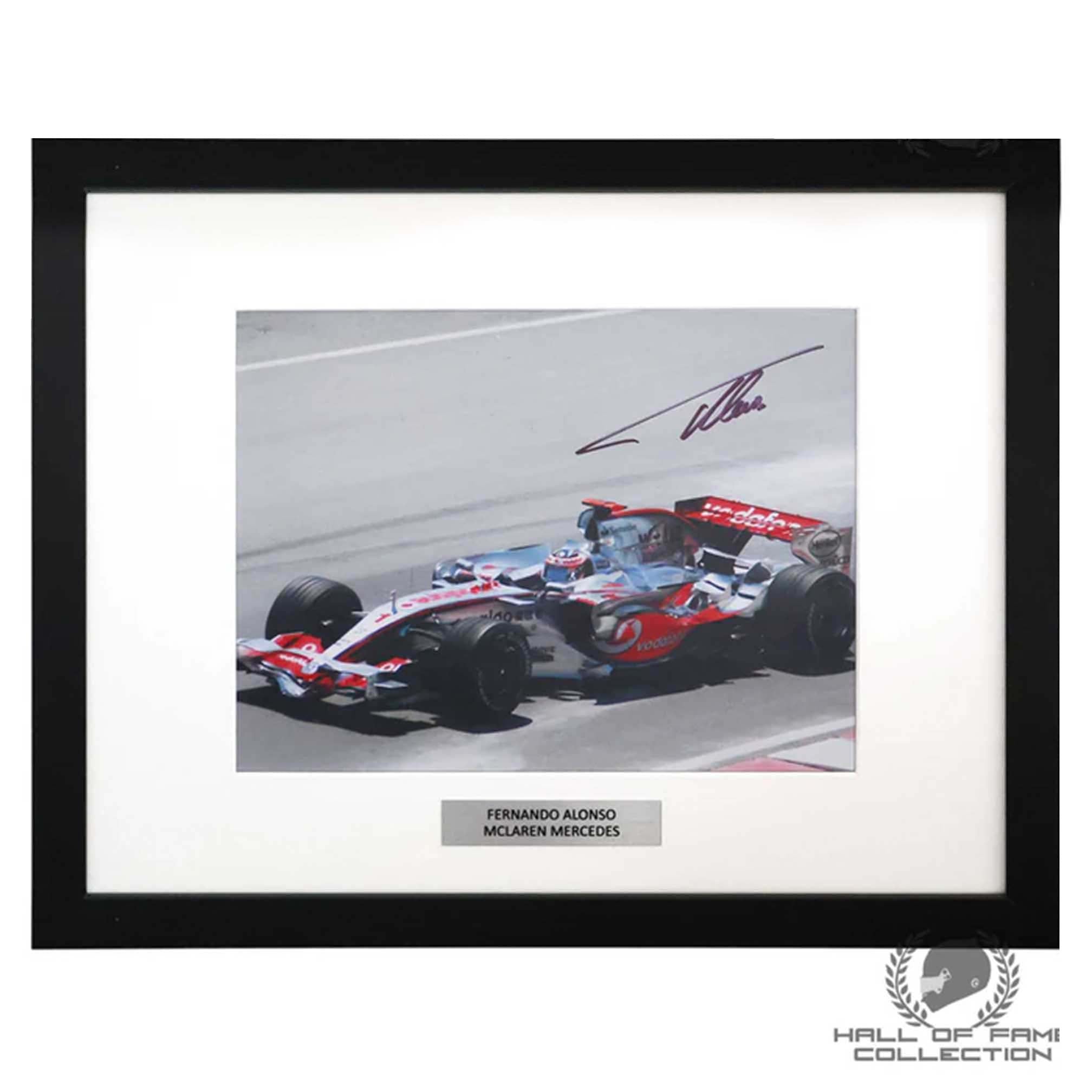 2007 Fernando Alonso Signed "Canada" 8x10" Framed McLaren F1 Photo