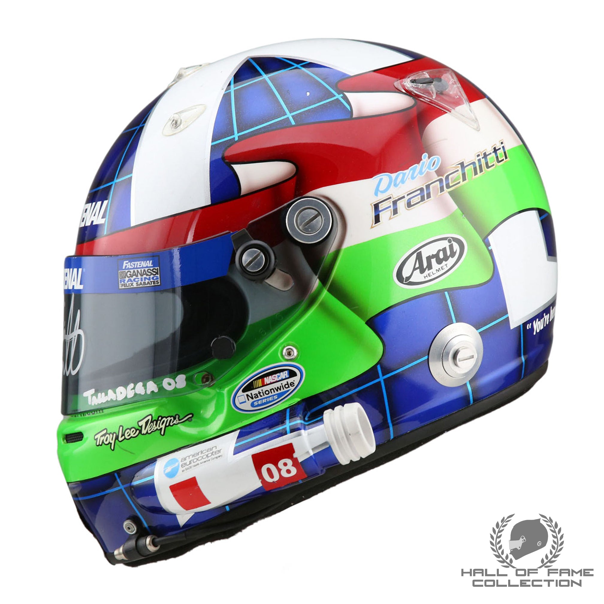 2008 Dario Franchitti Arizona / Talladega Used Chip Ganassi Racing Nascar Helmet