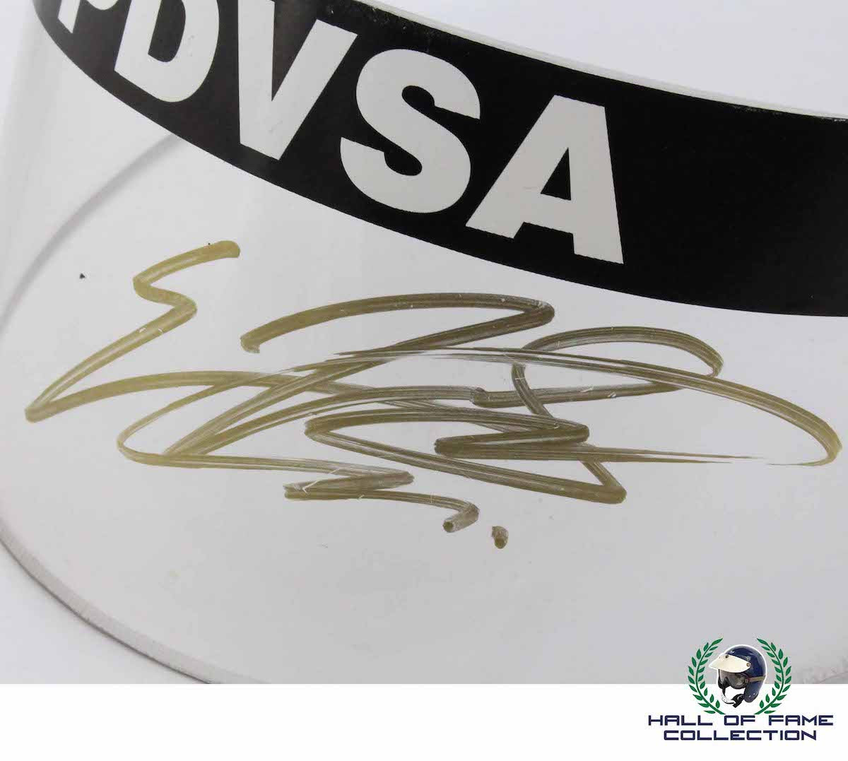 2008 EJ Viso Signed Race Used HVM Racing IndyCar Visor