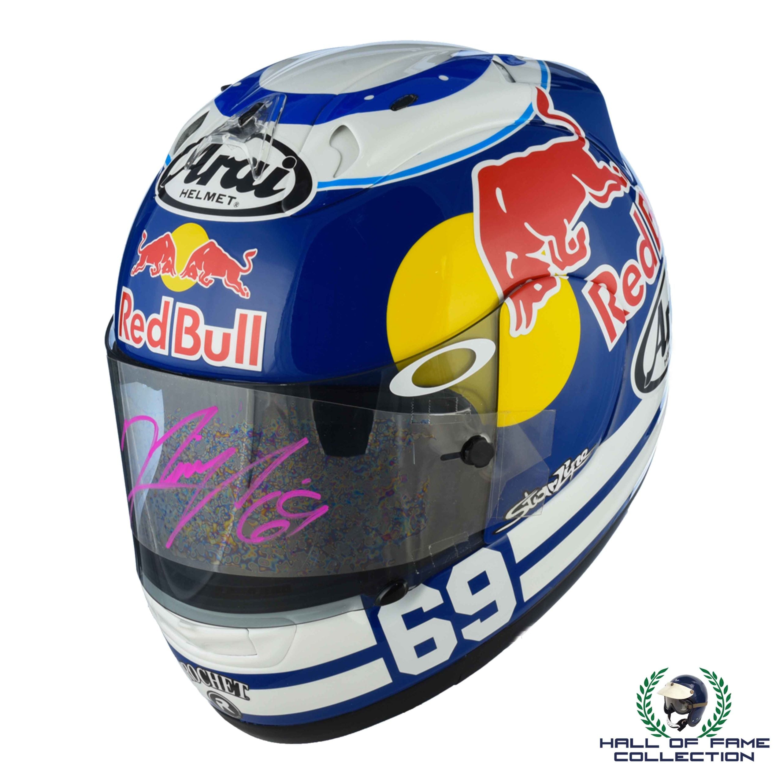 2008 Nicky Hayden Signed Original Special One Off USGP Design Arai MotoGp Helmet