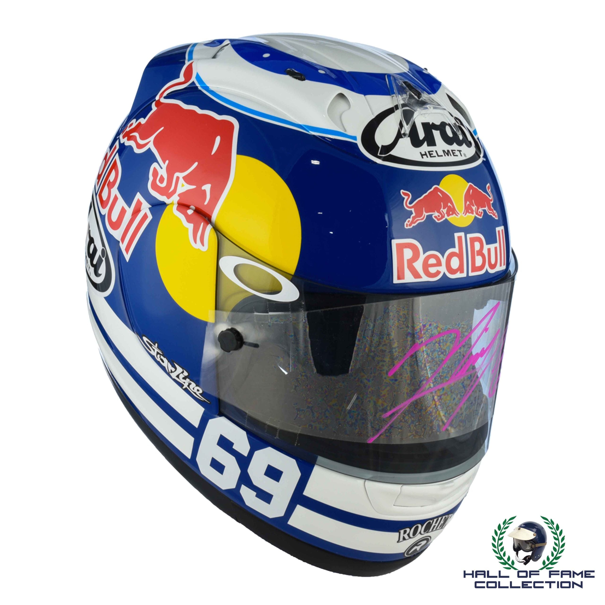 2008 Nicky Hayden Signed Original Special One Off USGP Design Arai MotoGp Helmet